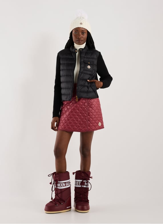 Quilted zip-up cardigan | Black by MONCLER Quilted zip-up cardigan Black