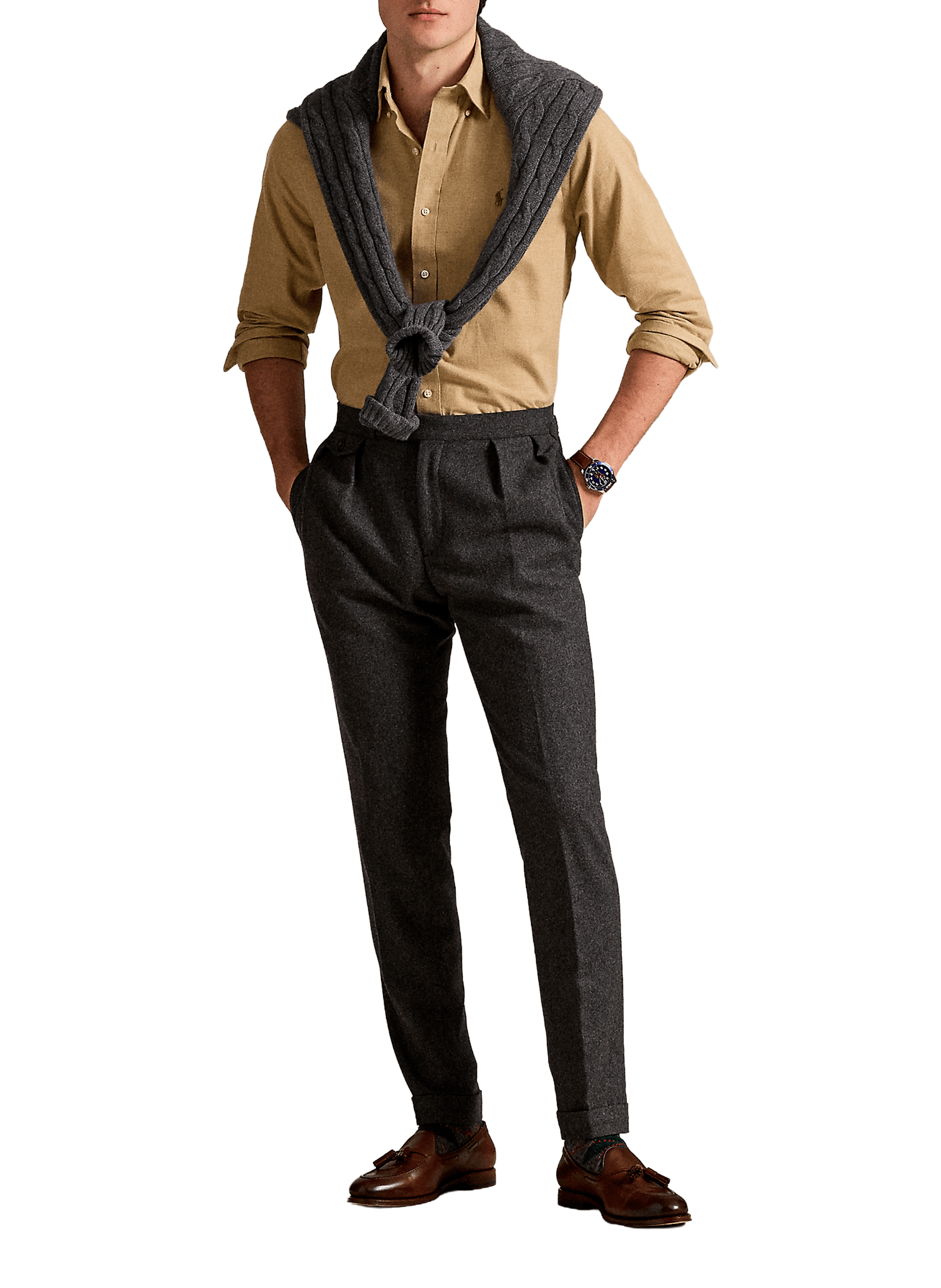 Straight cotton blend Shirt POLO RALPH LAUREN Beige