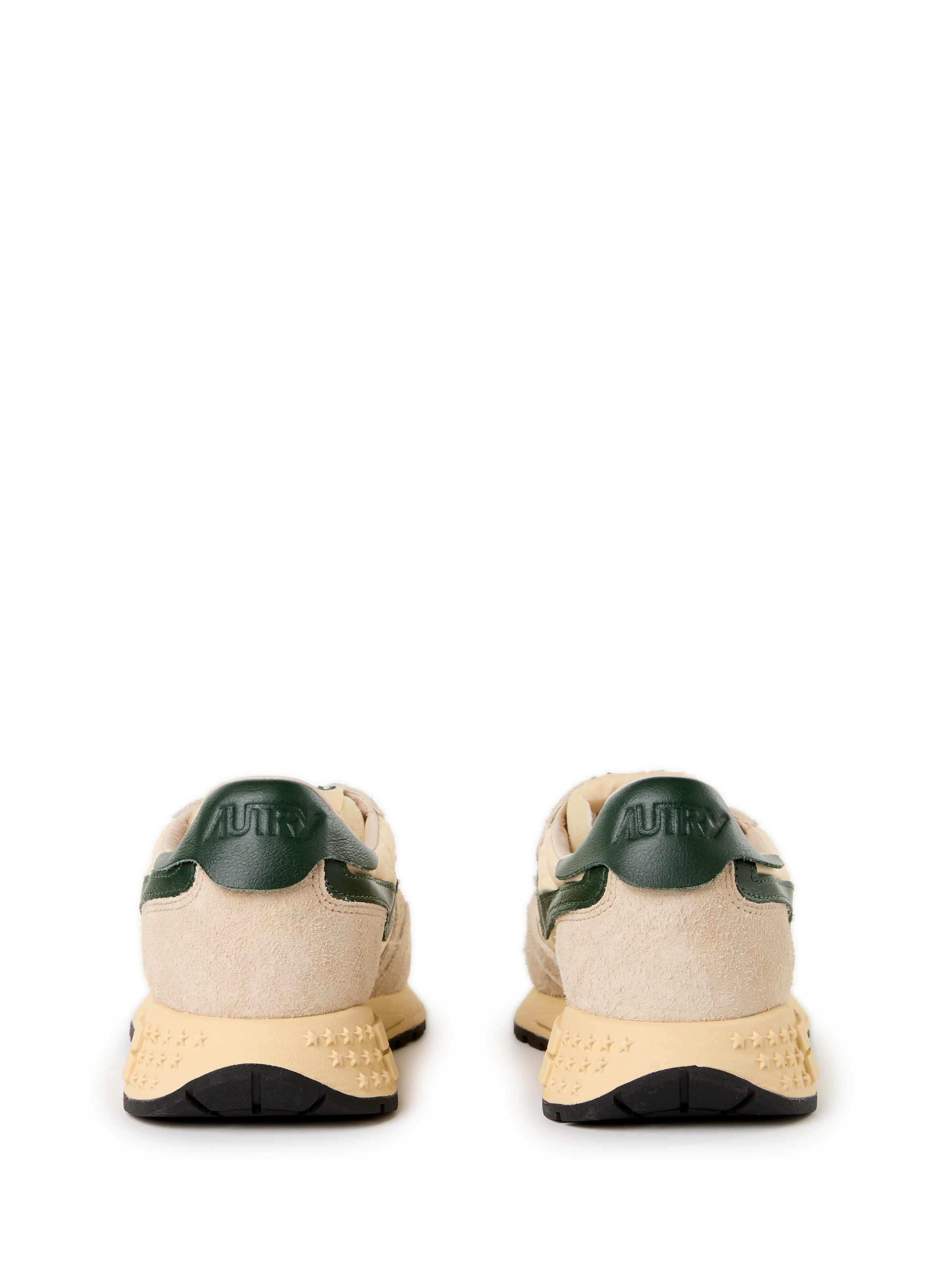 Two-tone serrated sole sneakers AUTRY Beige