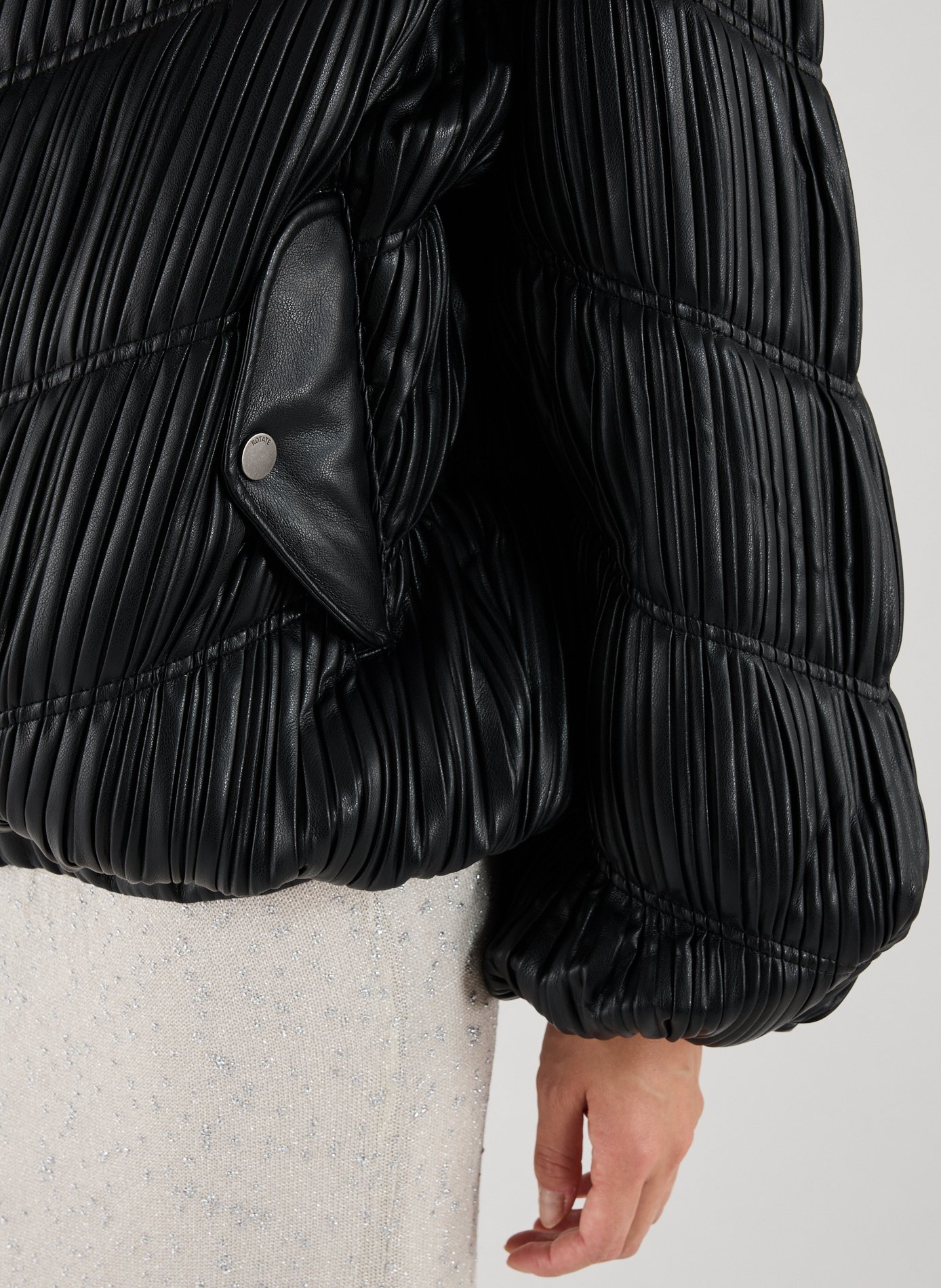Veste ample plissée ROTATE Noir