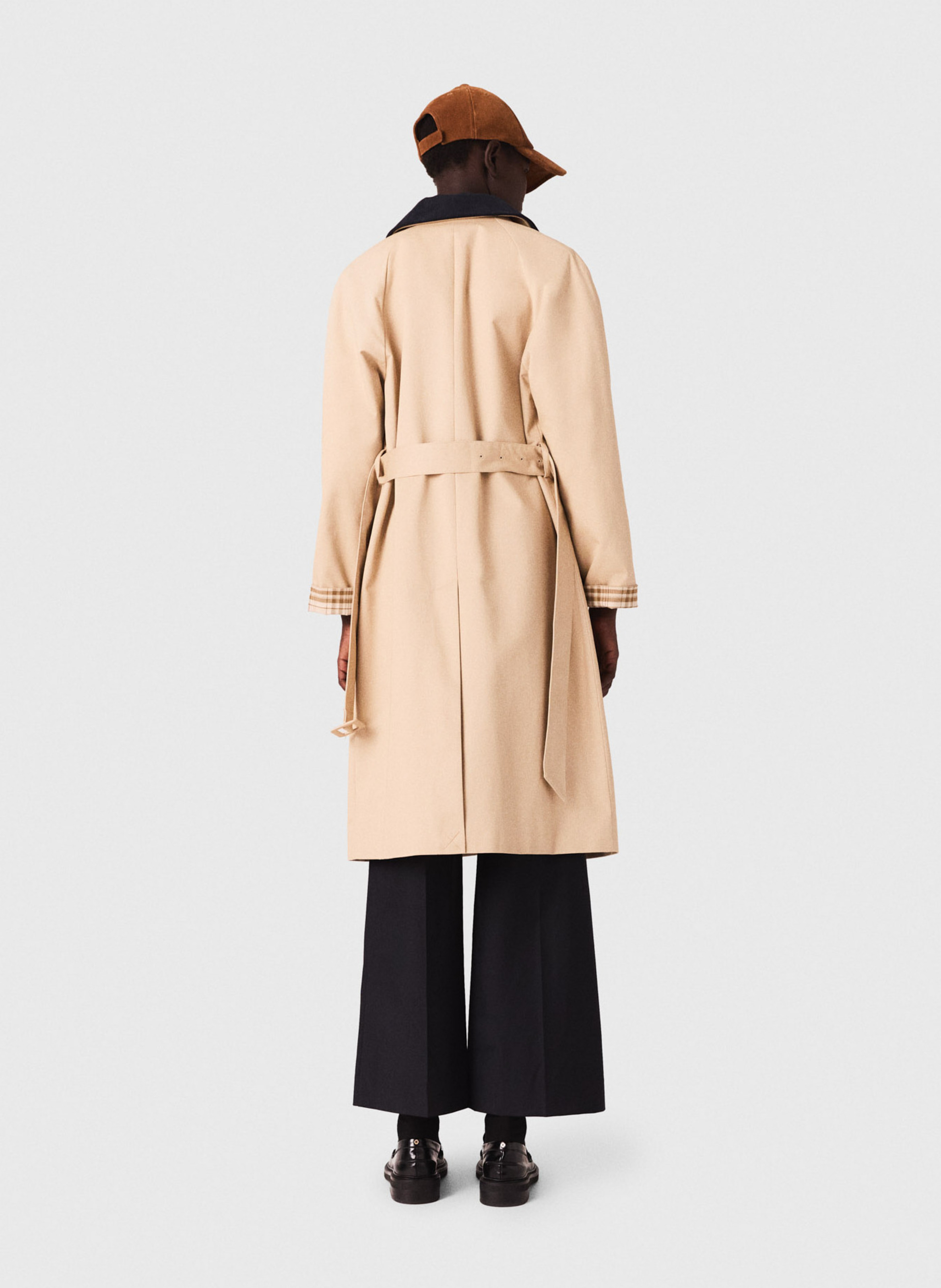 Trench col classique en coton MAJE Beige