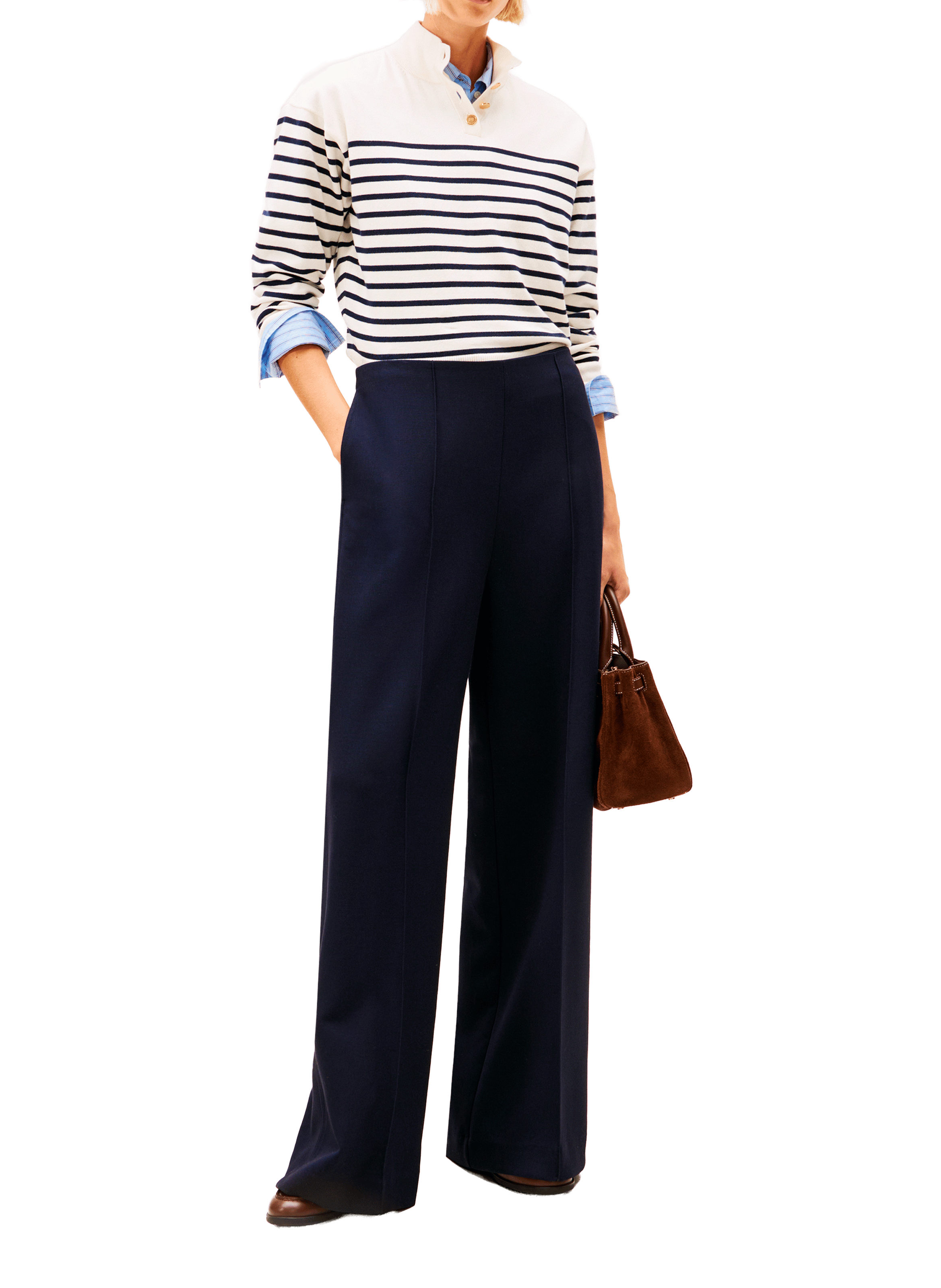 Pantalon décontracté à jambe ample TOMMY HILFIGER Bleu