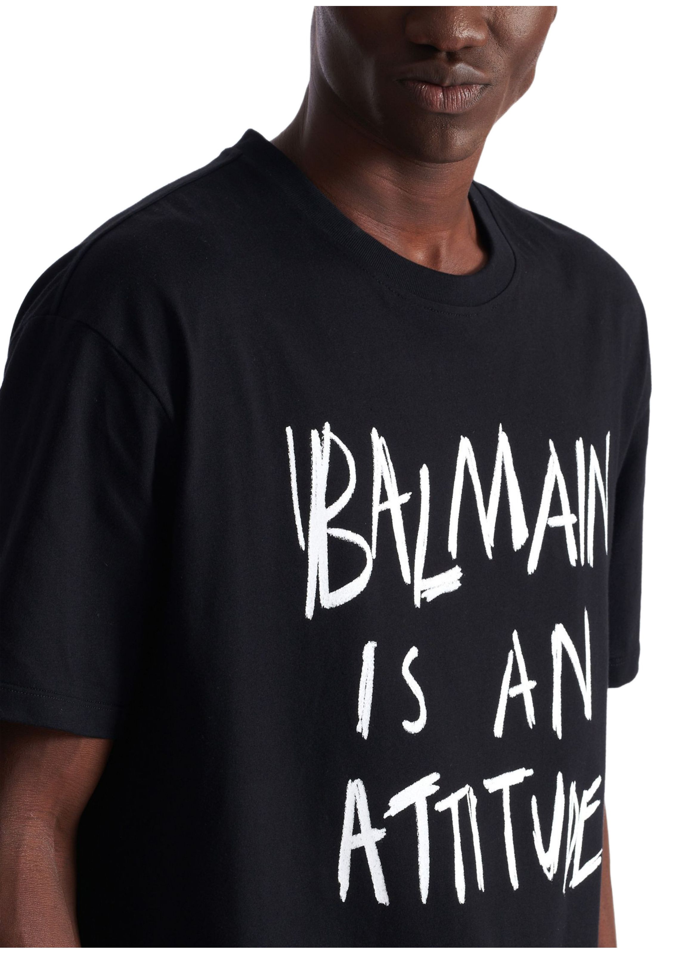 T-shirt à imprimé BALMAIN Noir
