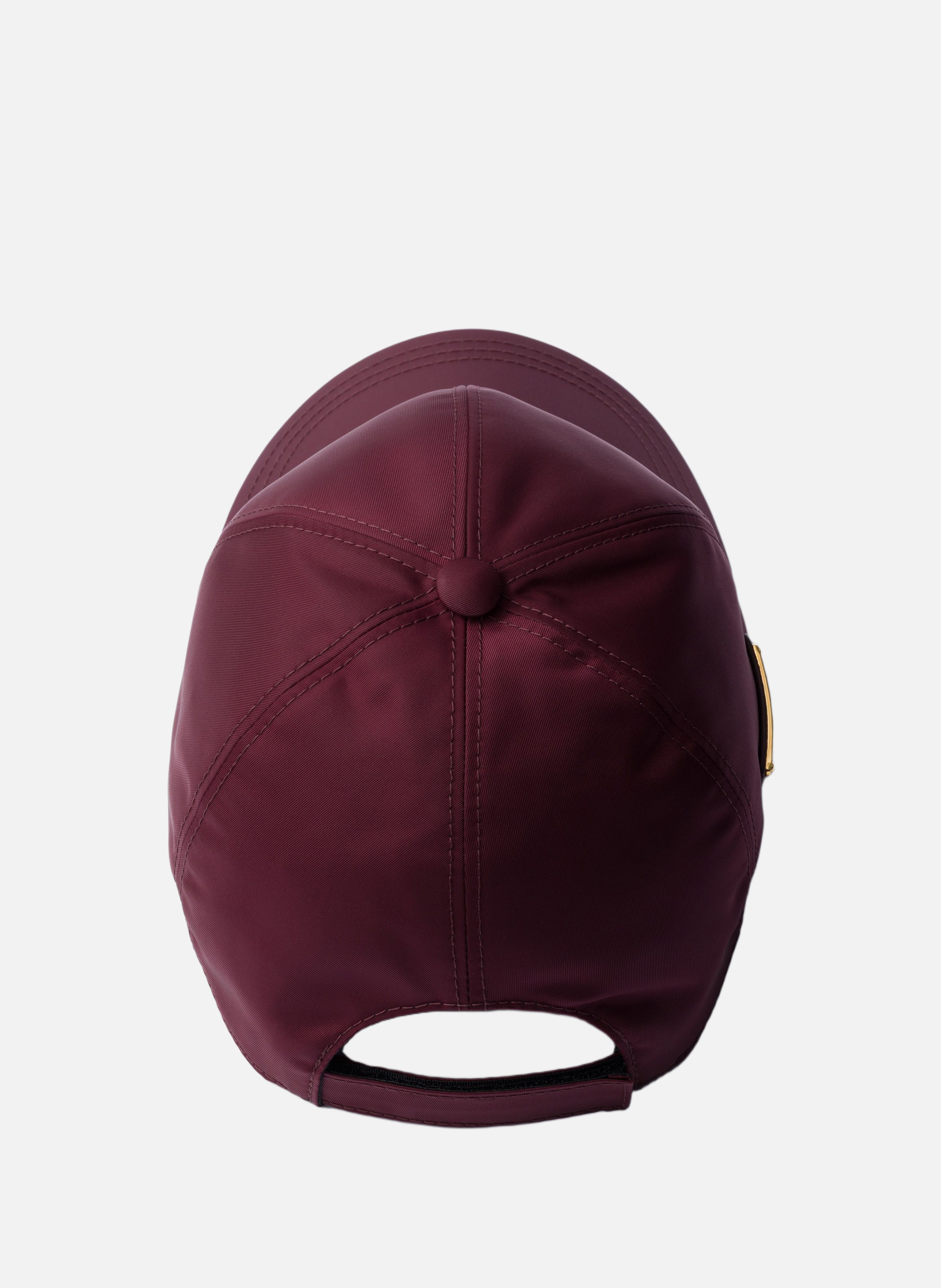Casquette de baseball en re-nylon PRADA Rouge