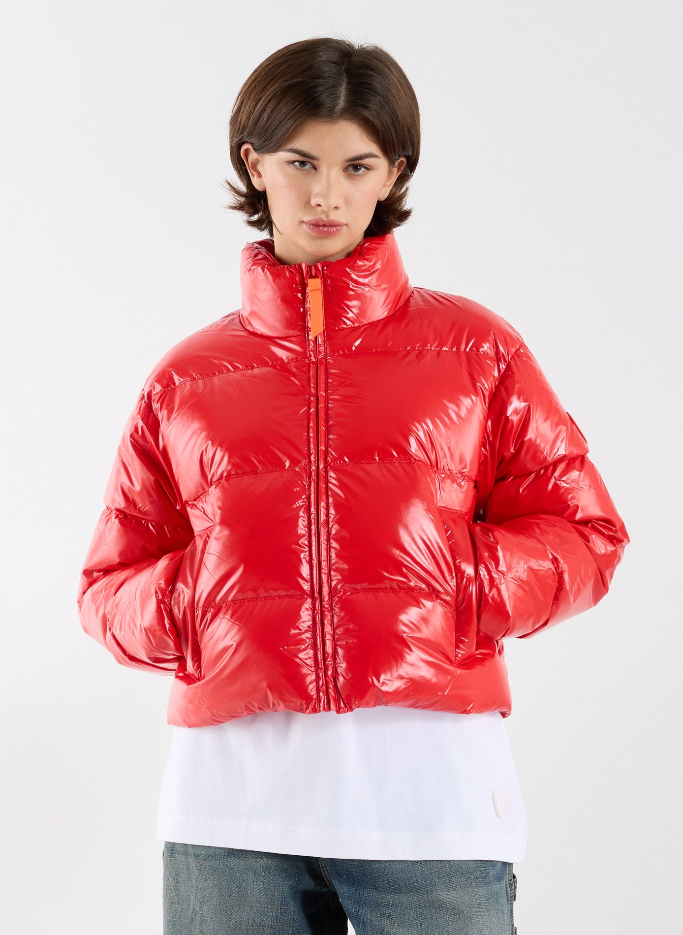 GERTRUDE ET GASTON Doudoune matelassée à col montant Rouge