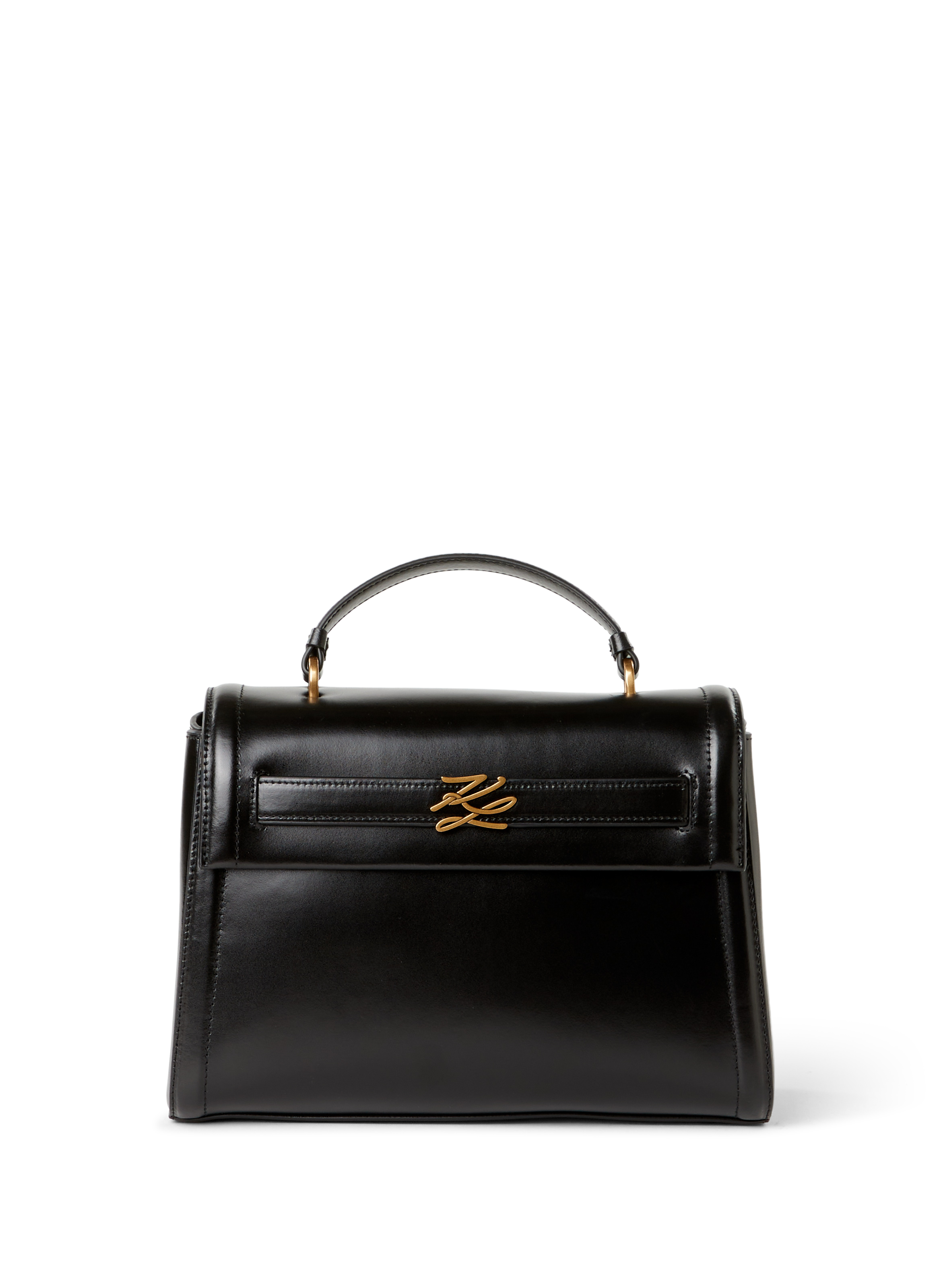 KARL LAGERFELD Plain leather handbag Black