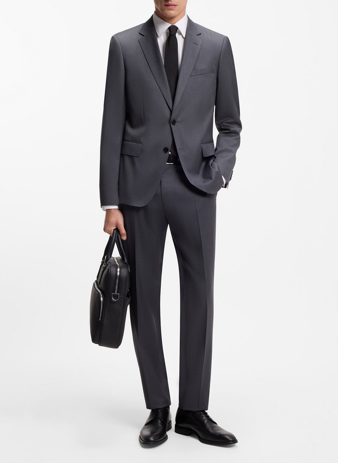 Chemise col classique regular-fit en coton BOSS Blanc