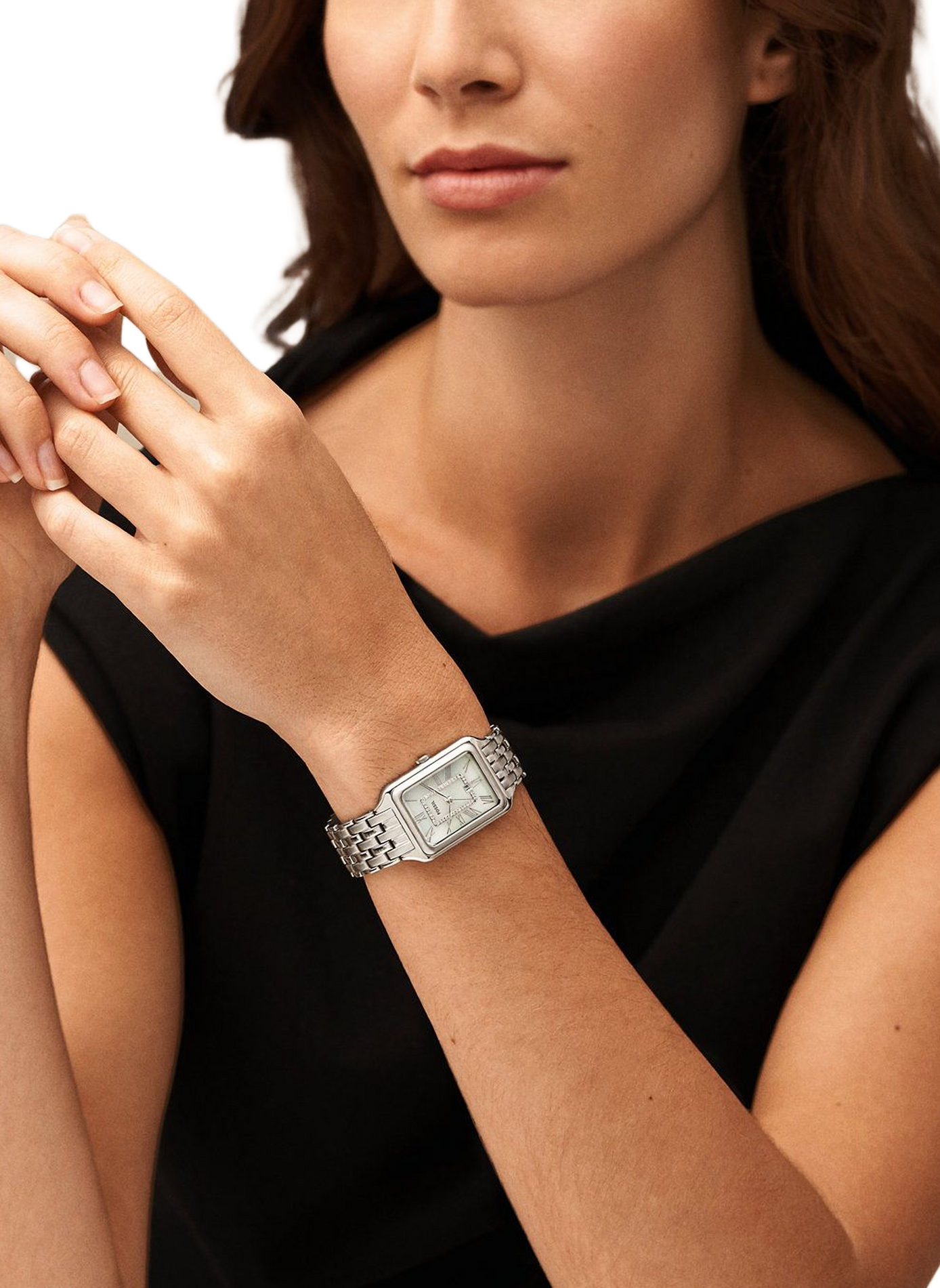 Montre quartz en acier inoxydable FOSSIL Blanc