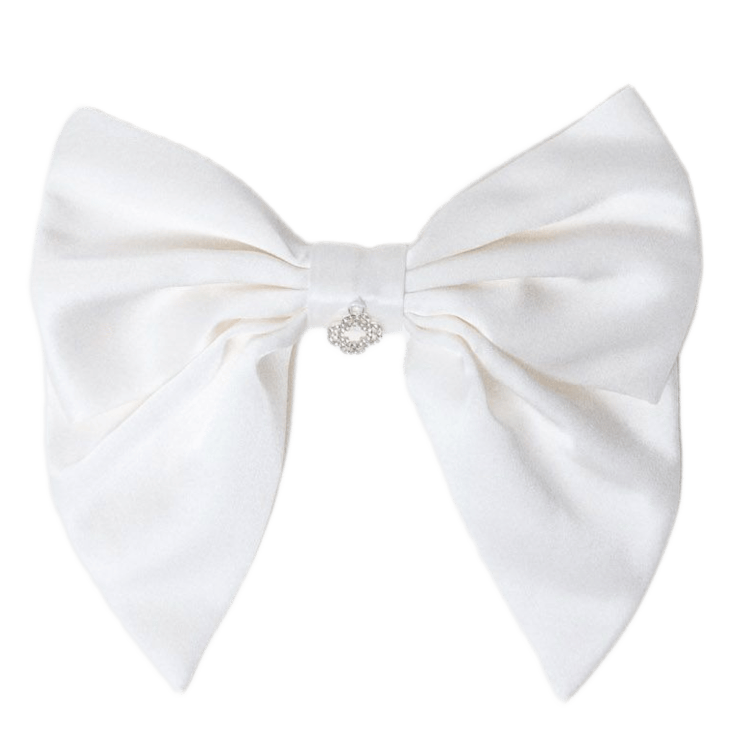 Barette noeud en soie MAJE Blanc