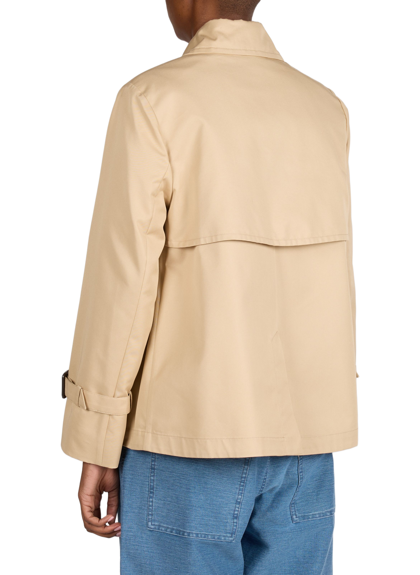 Flared plain mixed cotton raincoat WEEK END Beige