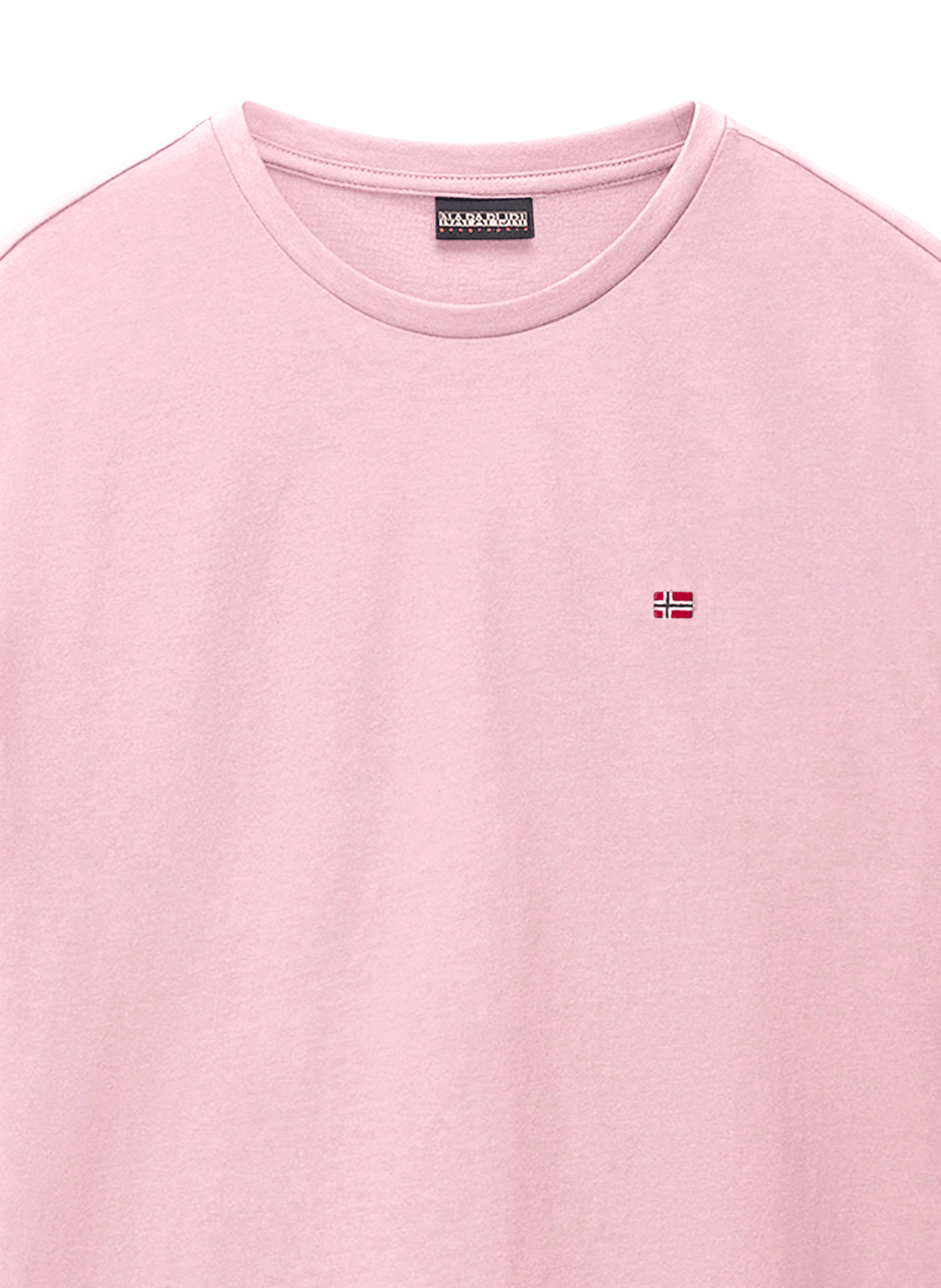 T-shirt col rond en coton NAPAPIJRI Rose