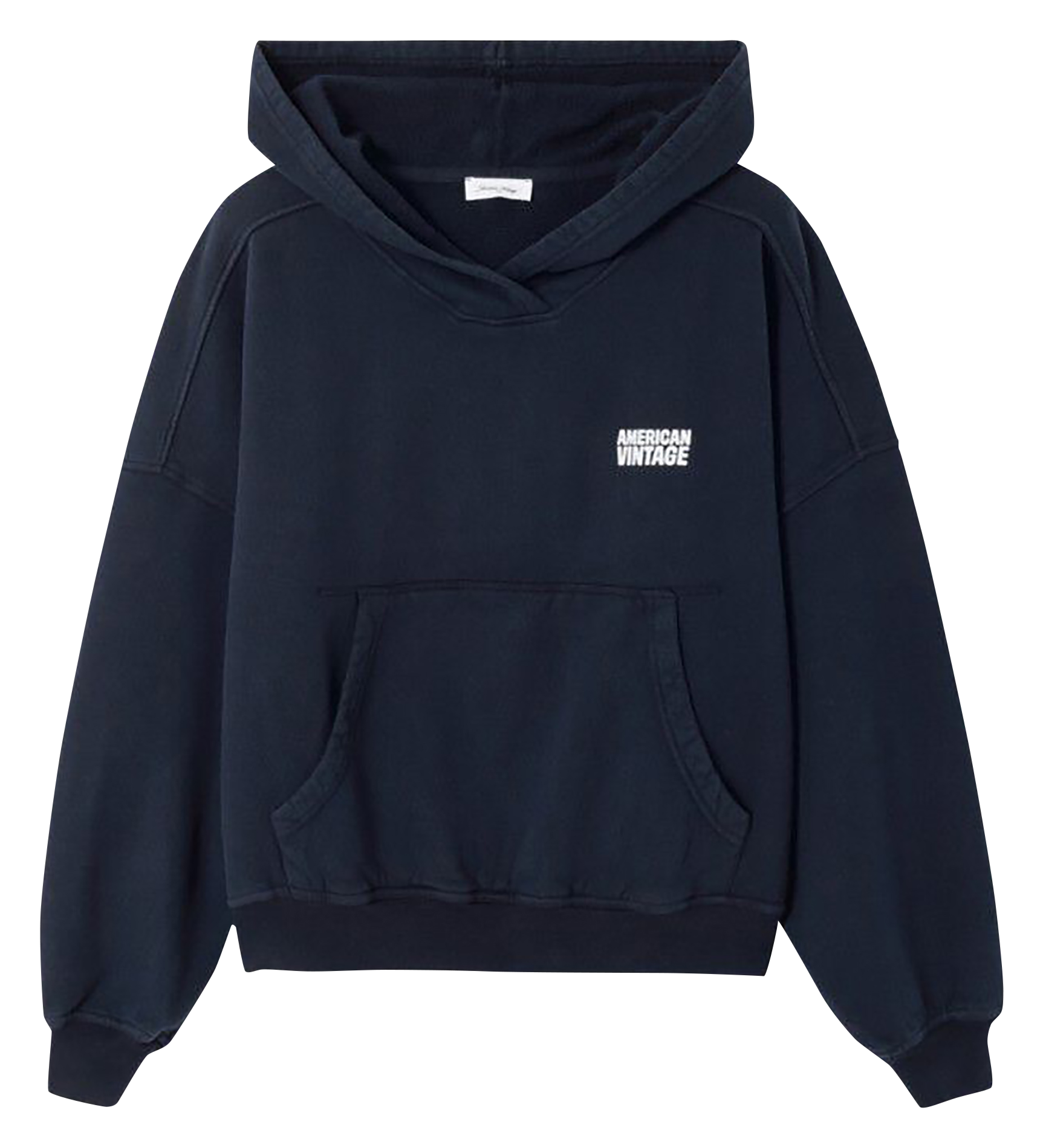 Sweat oversize à capuche en coton Plizzy AMERICAN VINTAGE Bleu