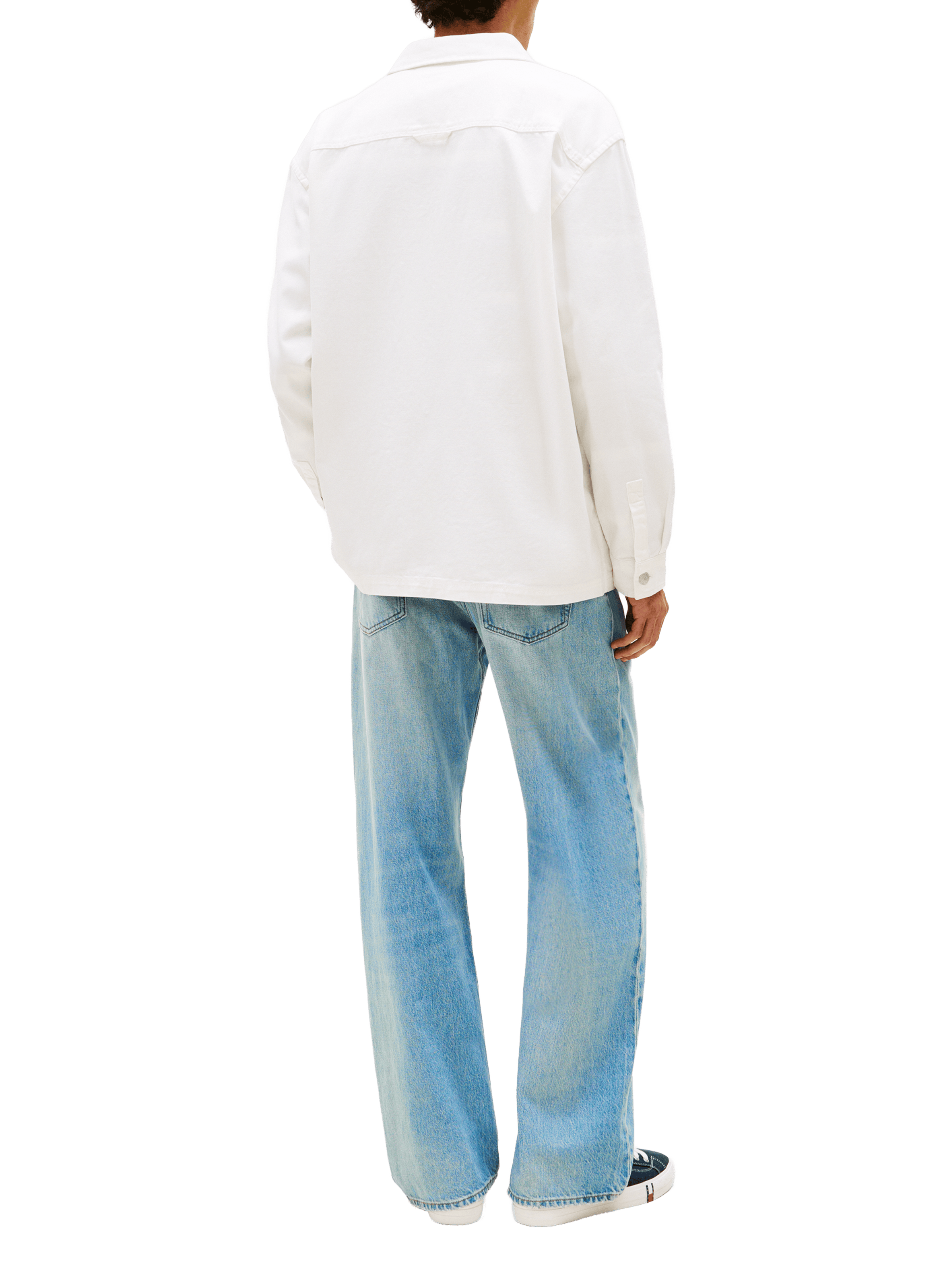 Cotton shirt-style jacket TOMMY HILFIGER Beige