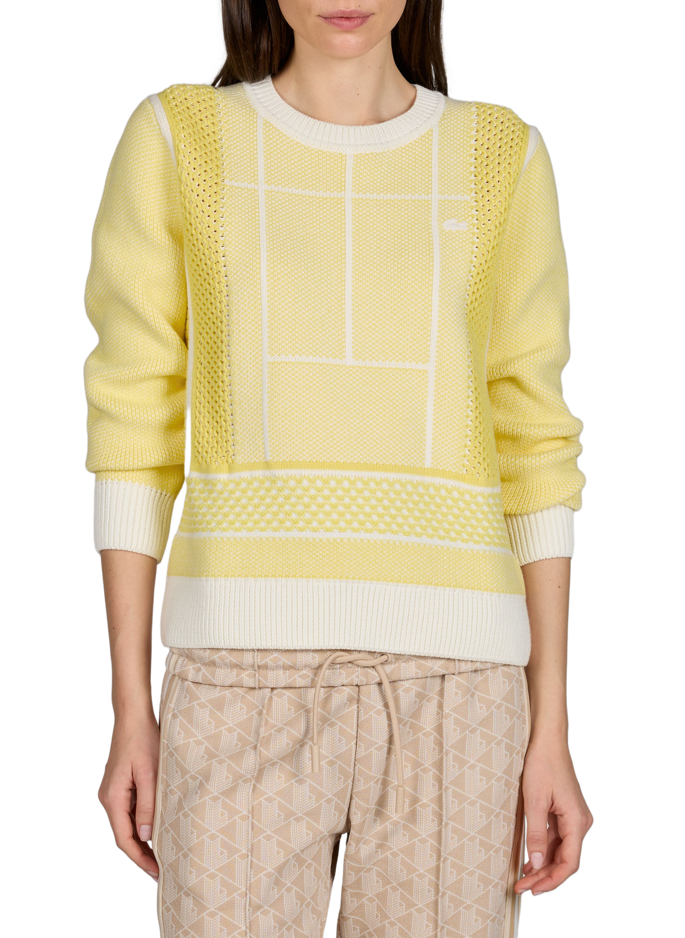 Short tennis jacquard in cotton LACOSTE Yellow