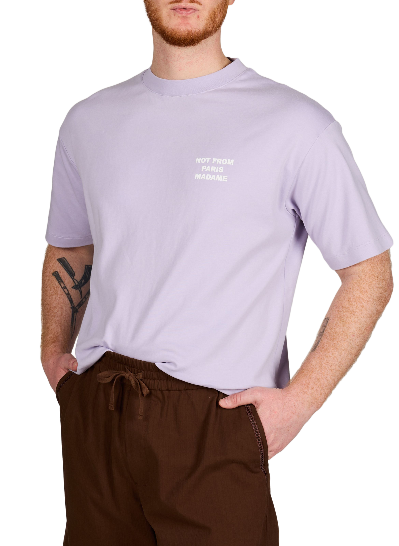 Classic Cotton T-Shirt DROLE DE MONSIEUR Purple