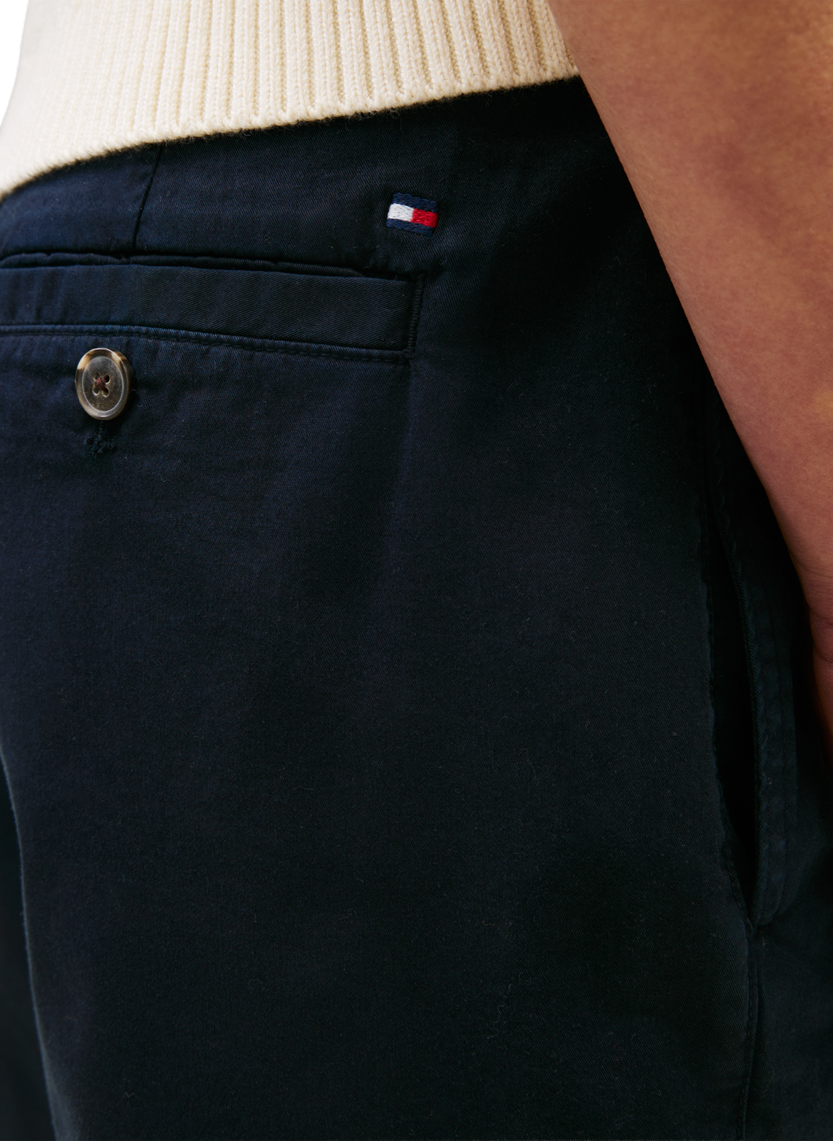 Straight cotton blend shorts TOMMY HILFIGER Blue