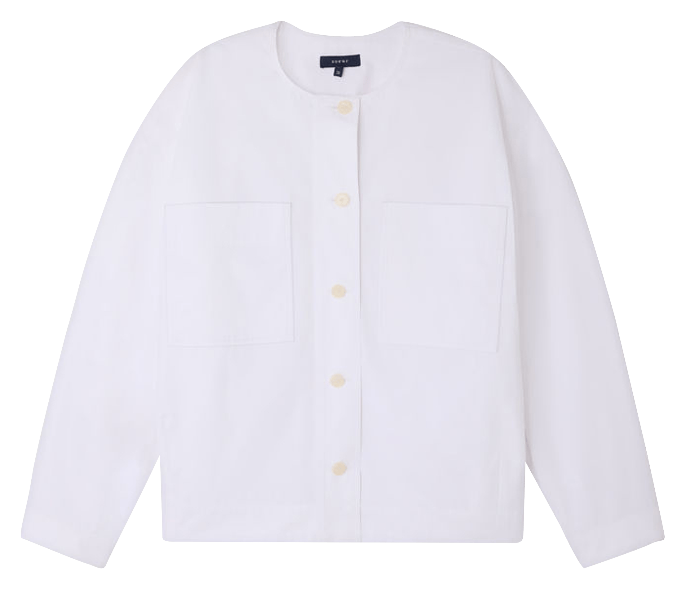 Chemise droite col rond en coton hortense SOEUR Blanc