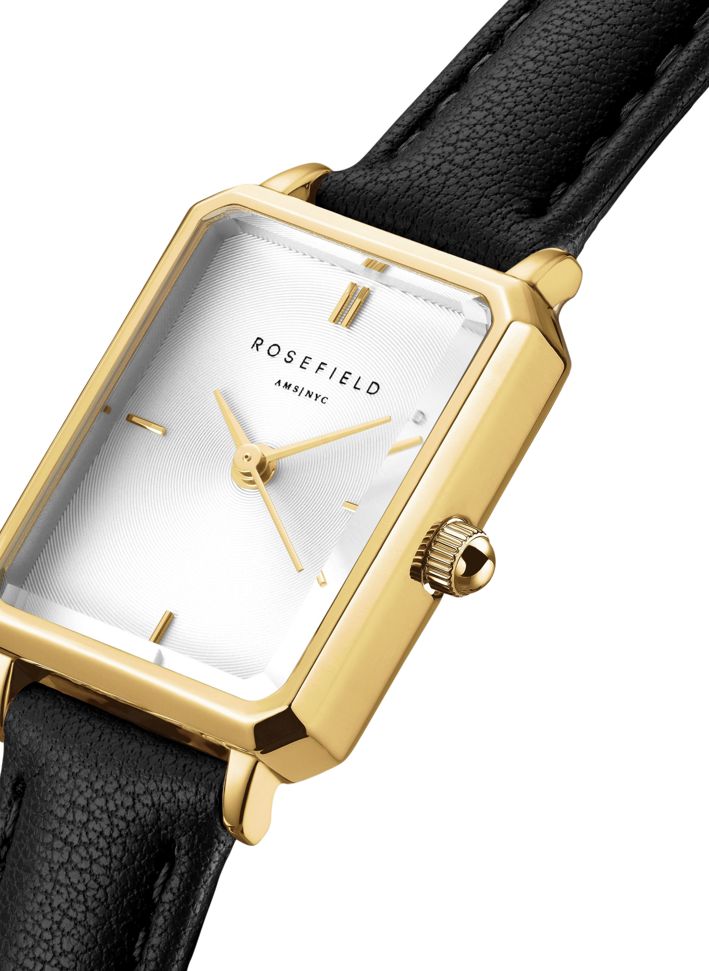 Montre analogique Octagon Xs en cuir ROSEFIELD Blanc