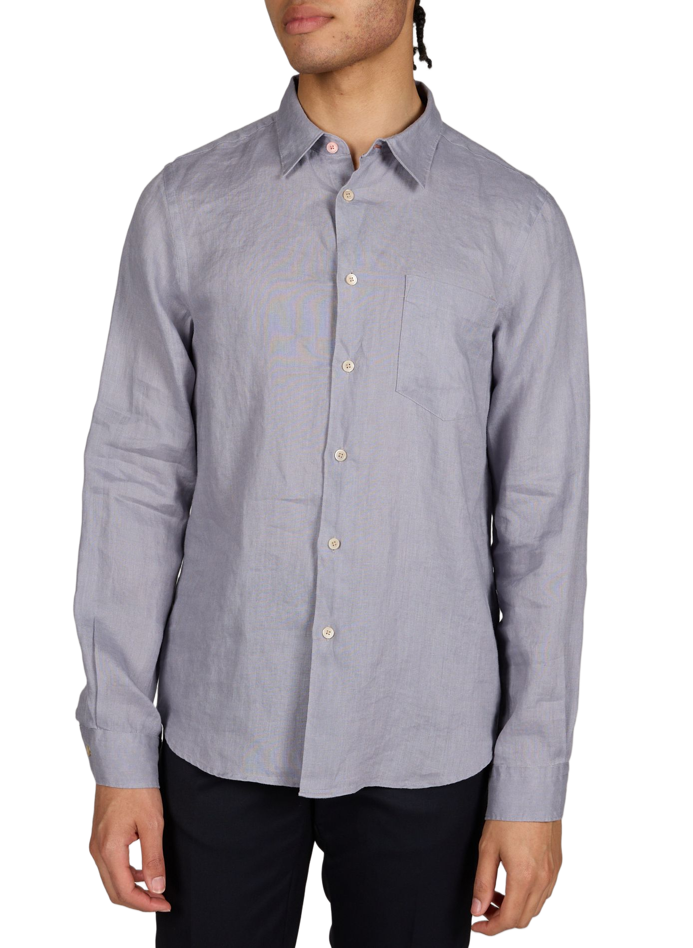 Chemise droite en lin EDEN PARK Jaune