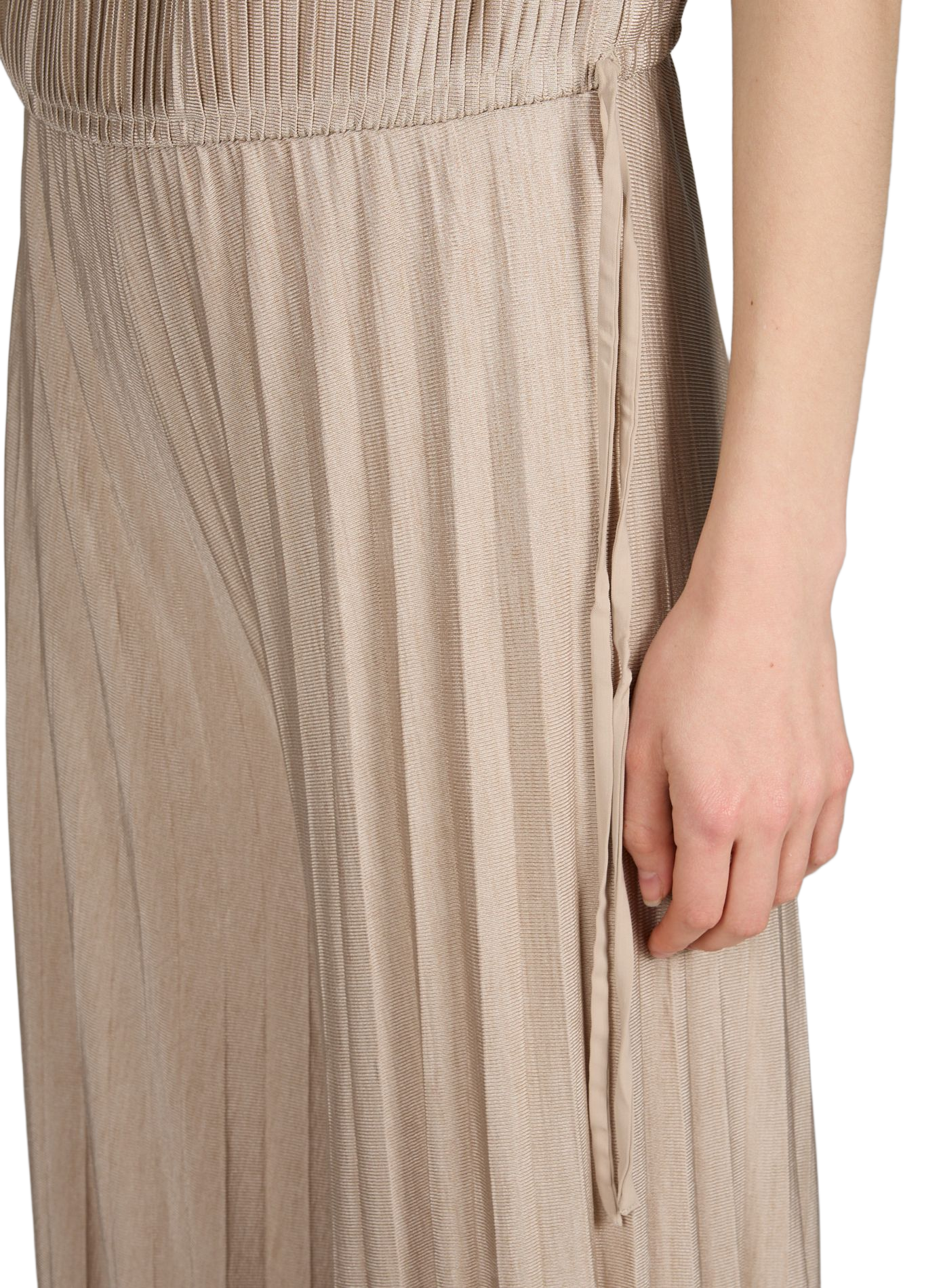 Wide pleated jumpsuit BOSS Beige