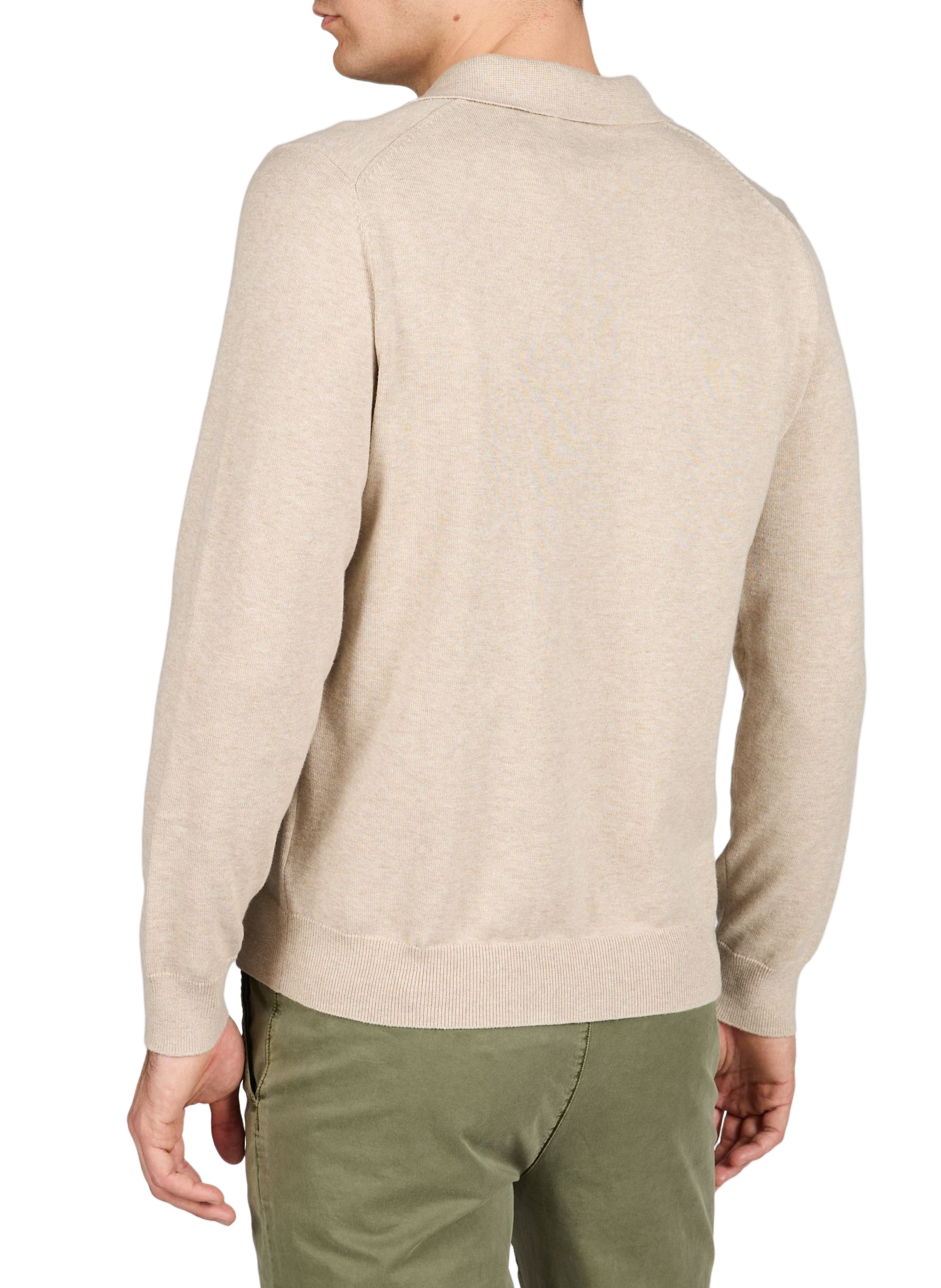 Polo classique à manches longues en coton GANT Beige