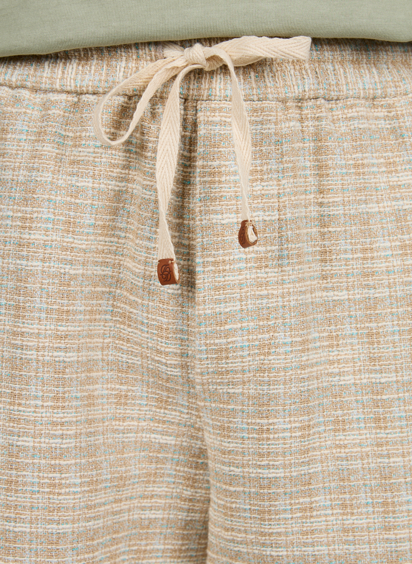 Textured cotton trousers DROLE DE MONSIEUR Beige