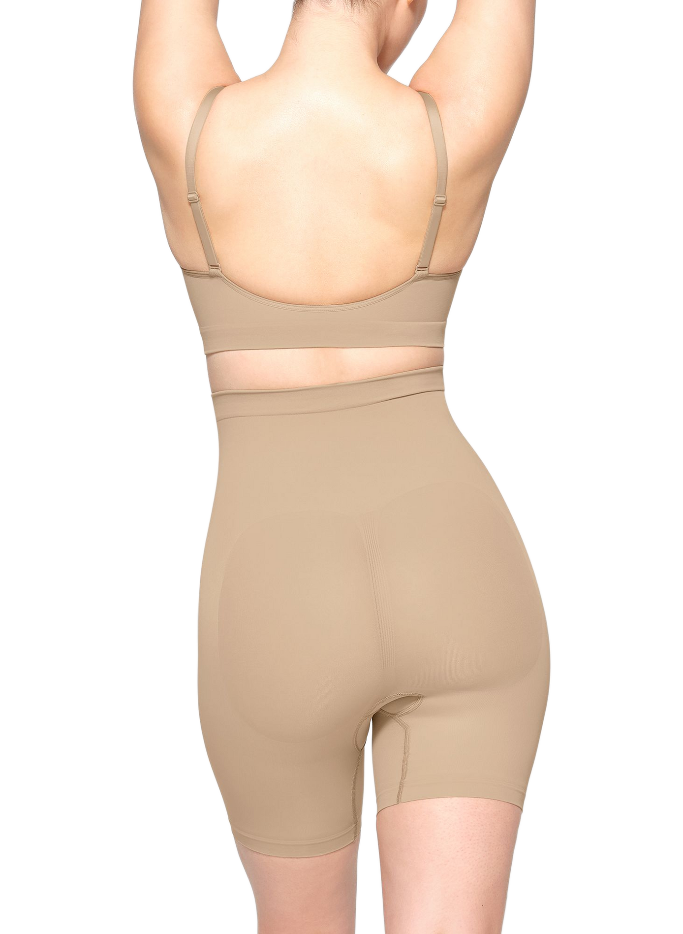 High-waisted sculpting shorts SKIMS Beige