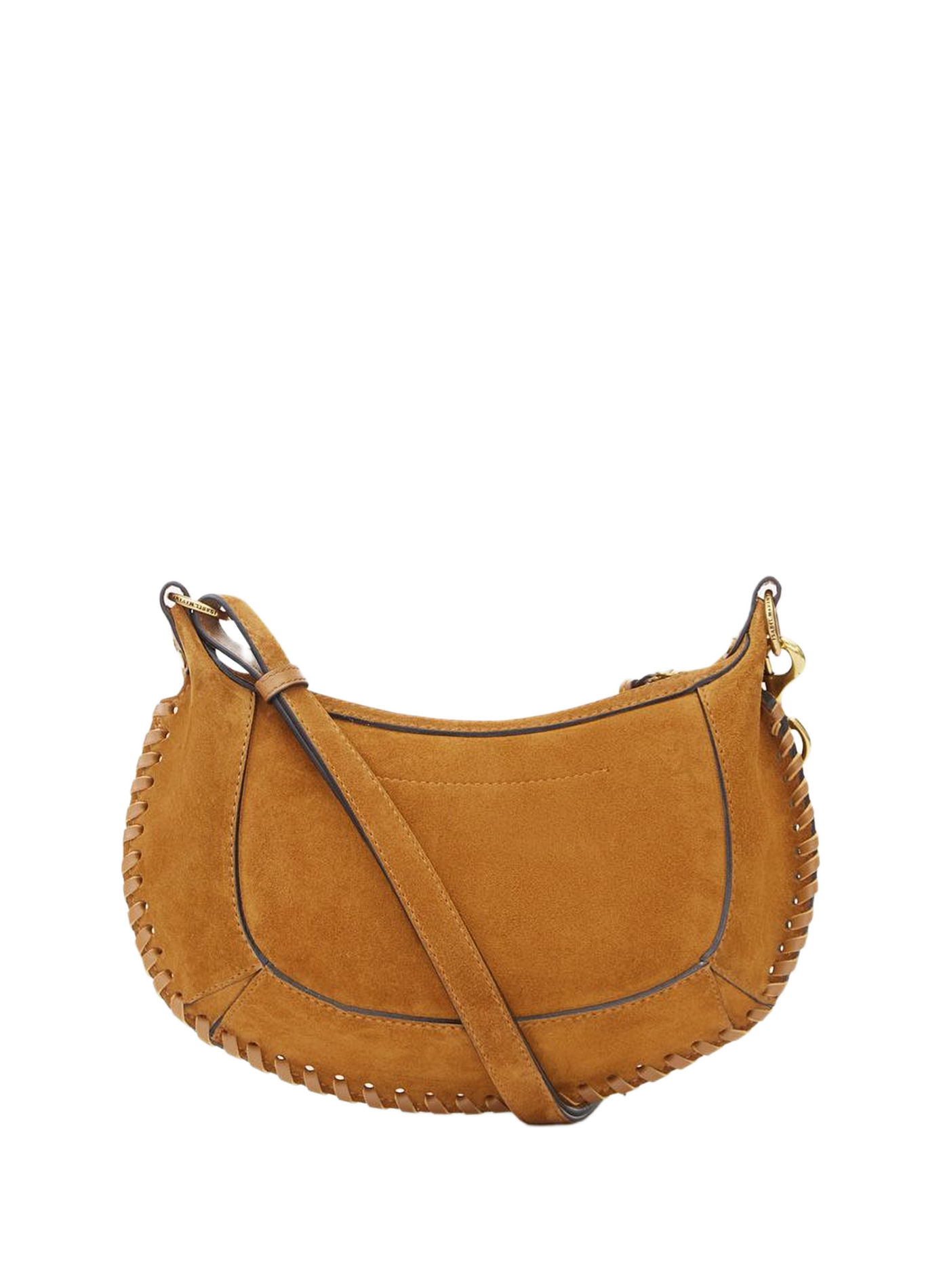 Oskan Moon handbag in braided suede calf leather ISABEL MARANT Brown