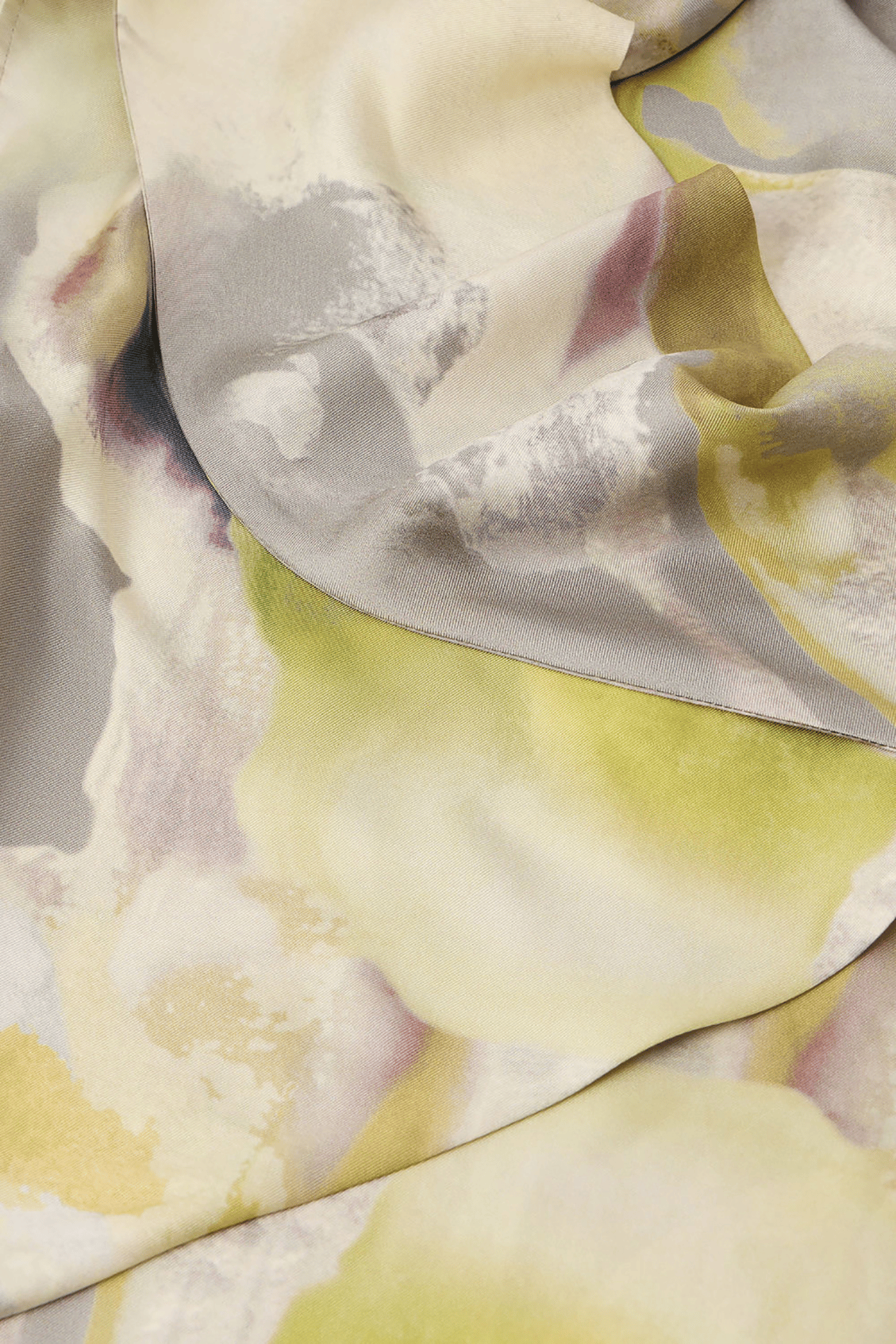 Robe midi imprimée à foulard en soie iberis SOEUR Jaune