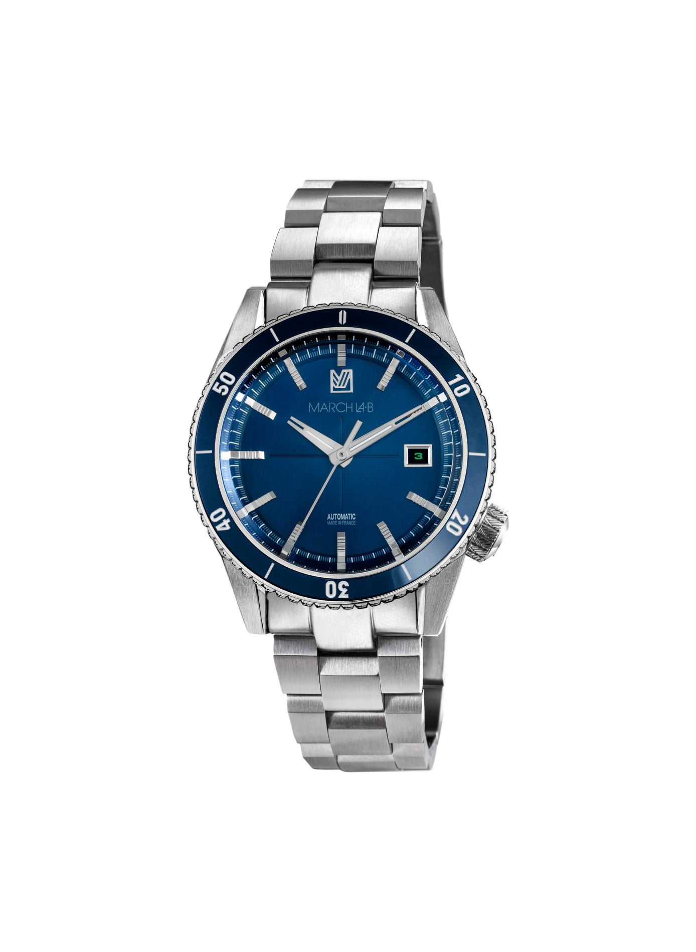 Montre automatique Bonzer en acier inoxydable MARCH LA.B Bleu