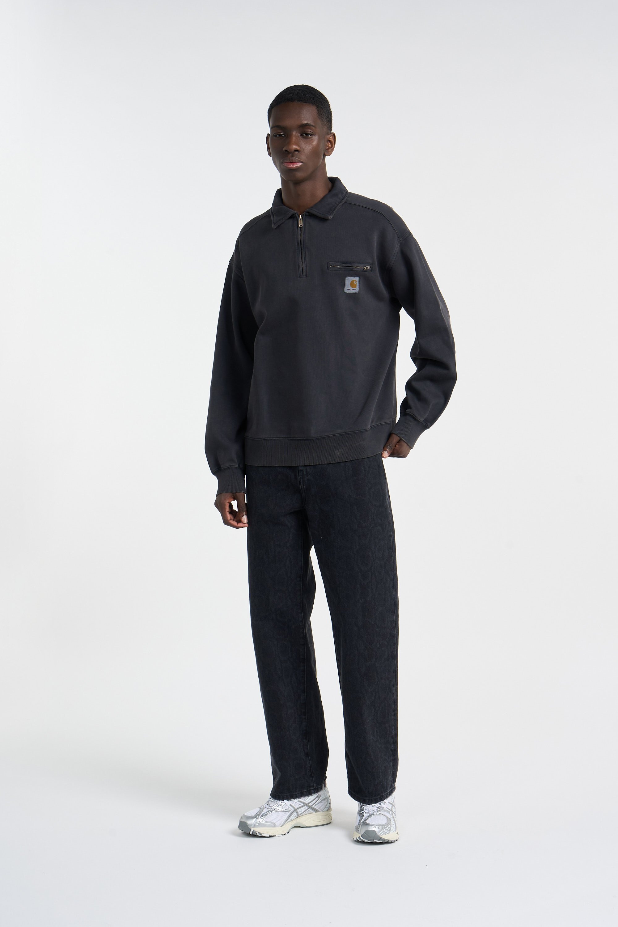 Sweat zippé half zip detroit sweat CARHARTT WIP Noir