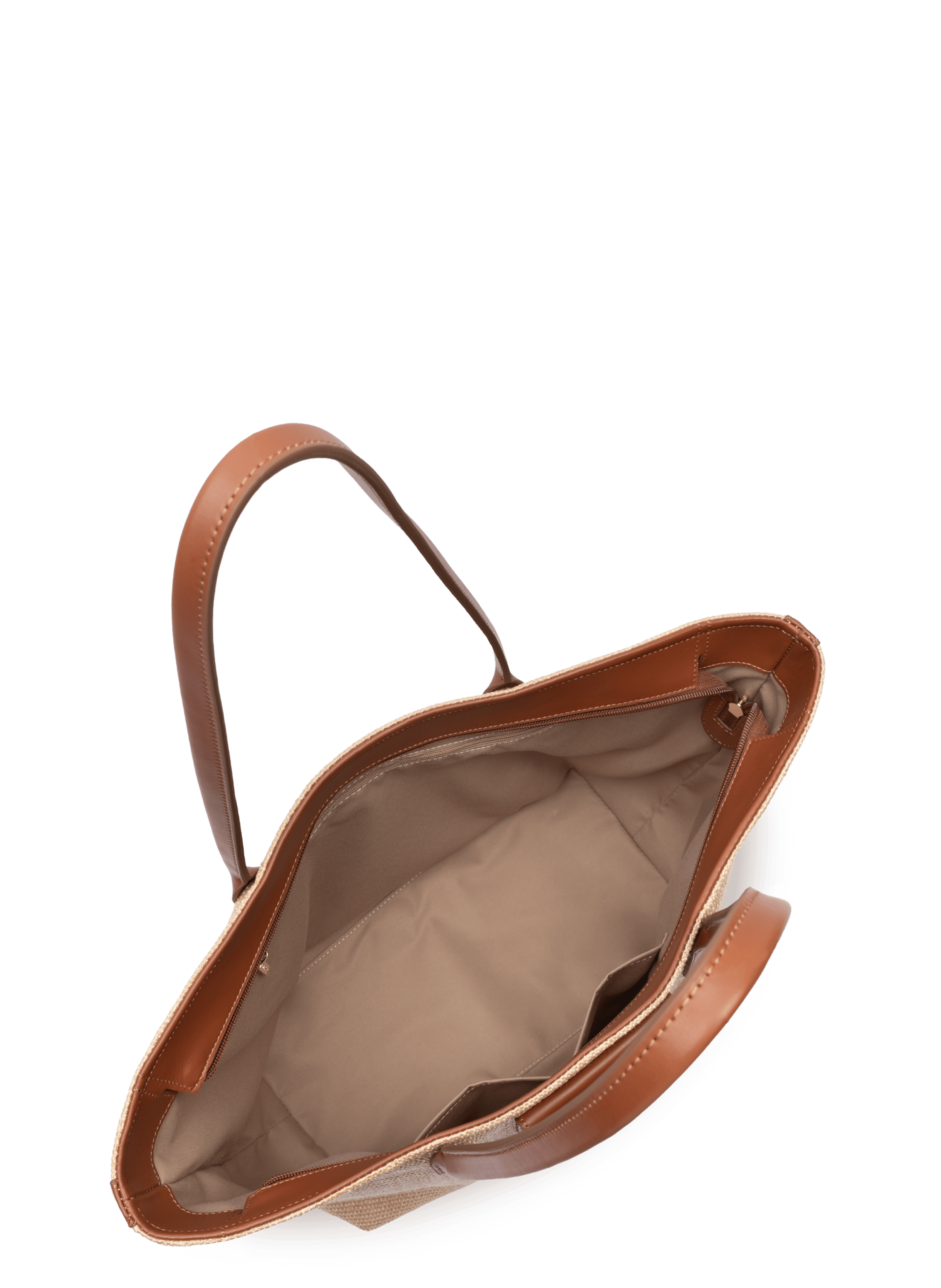 Sac cabas épaule - kba marinière osier LANCASTER Marron