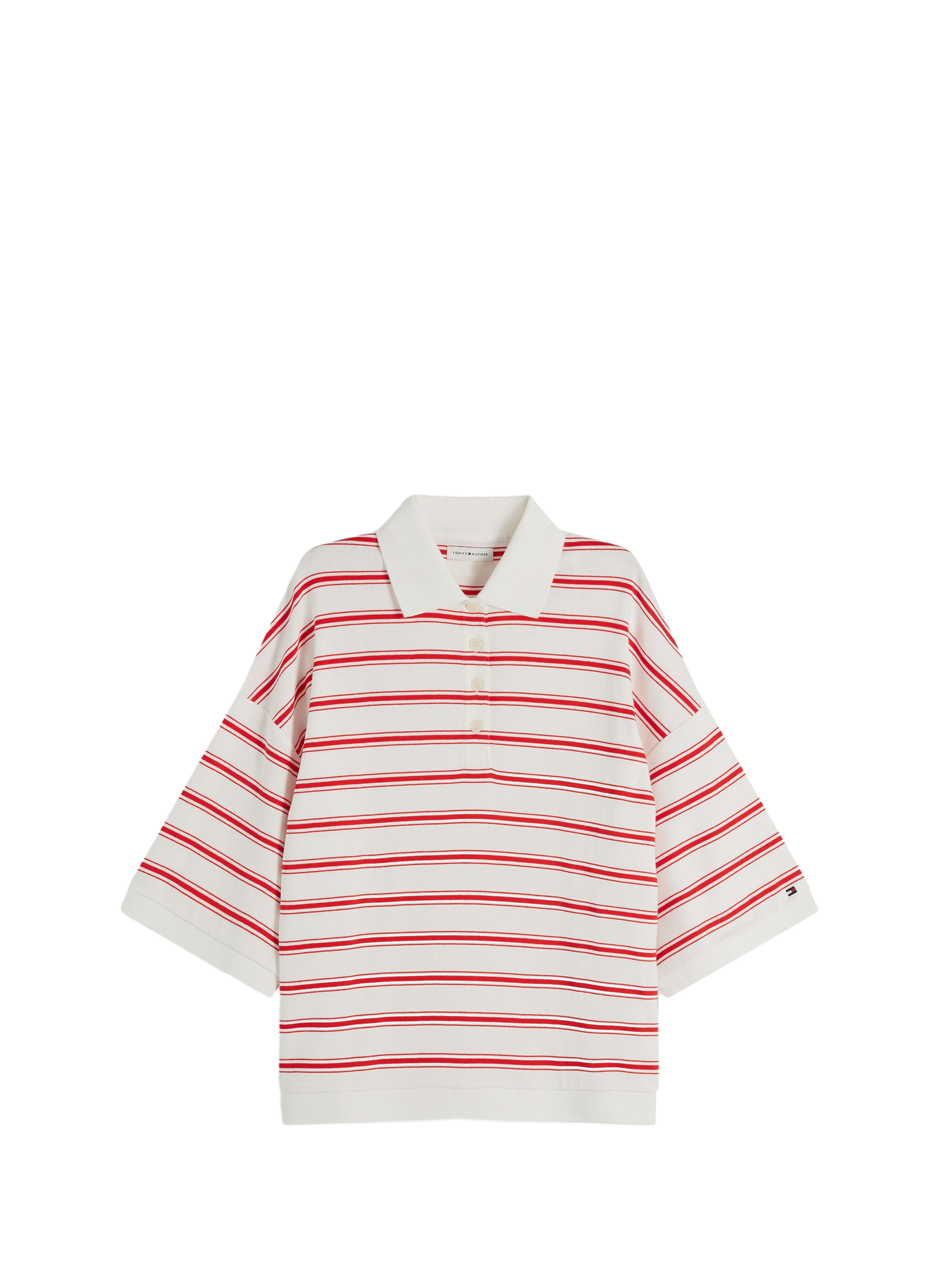 Polo ample à rayures horizontales en coton TOMMY HILFIGER Multicolore