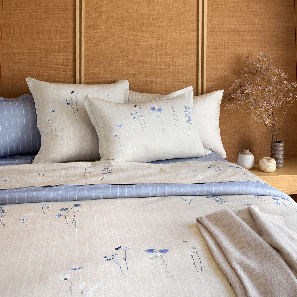 Taie d'oreiller en satin de coton, azure mist BOSS HOME Multicolore
