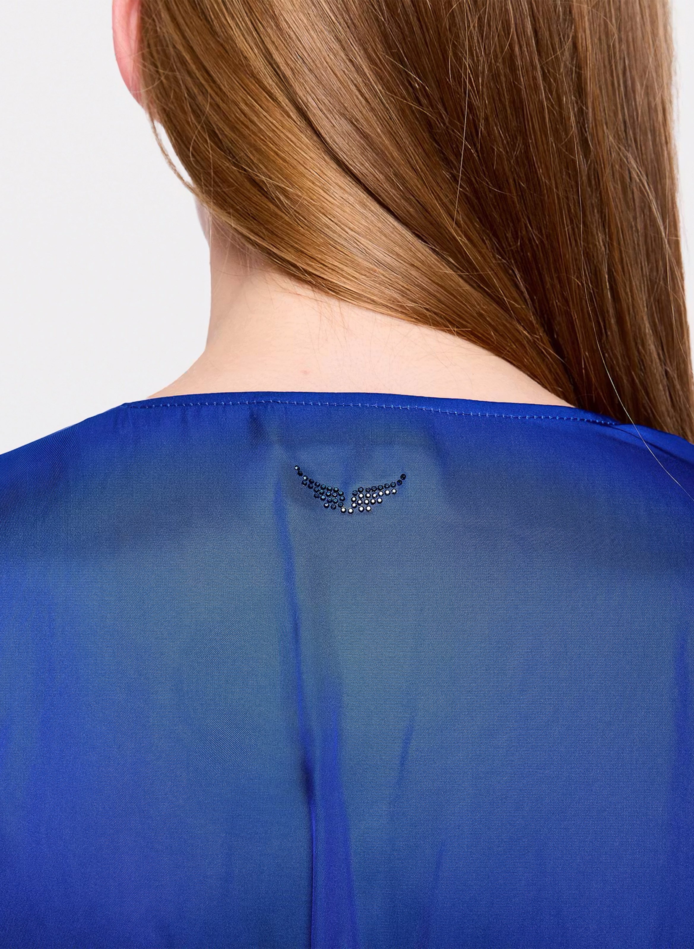 Robe midi portefeuille satinée reforme ZADIG&VOLTAIRE Bleu