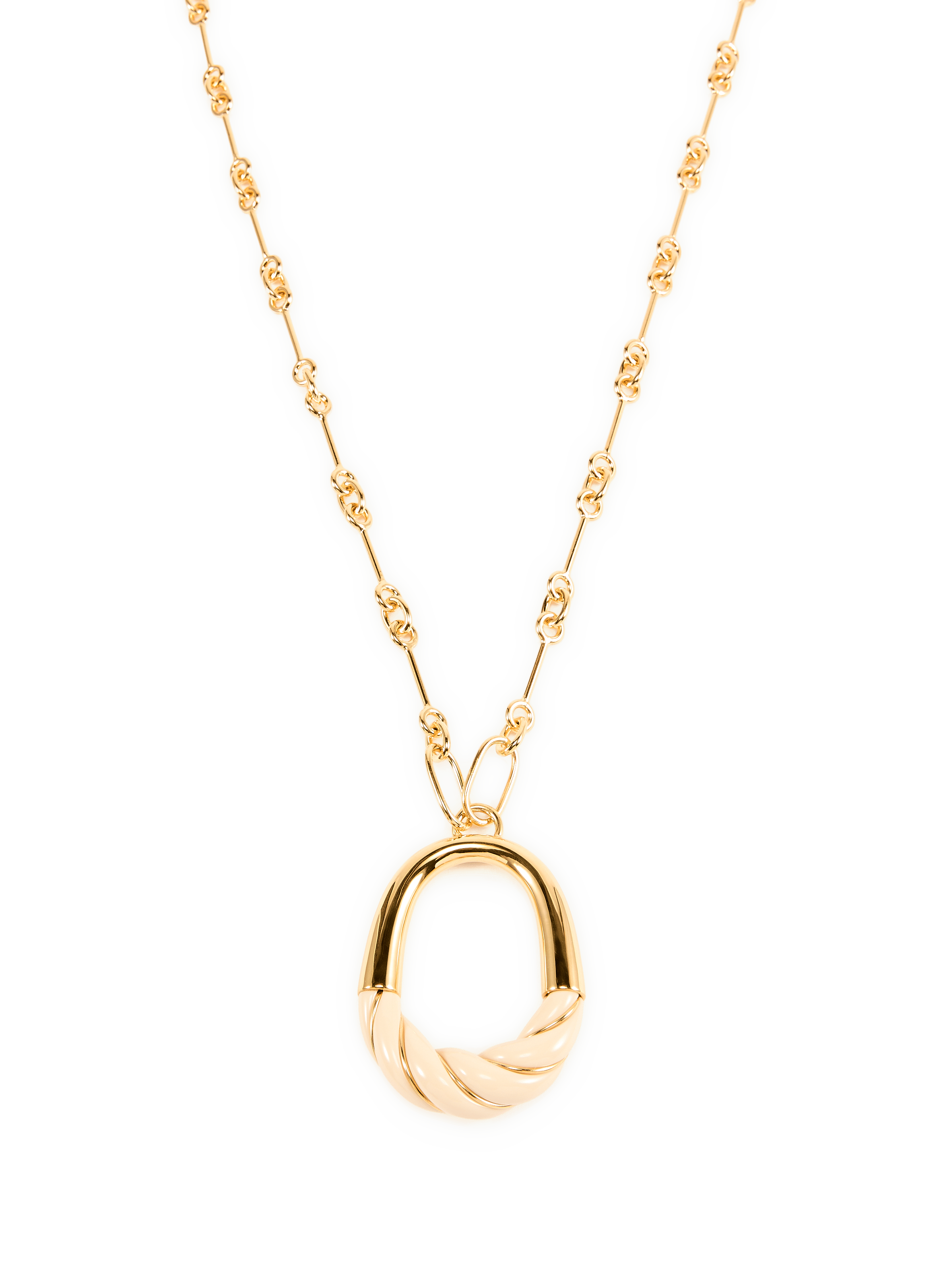 Collier Diana en laiton et plaqué or AURELIE BIDERMANN Beige