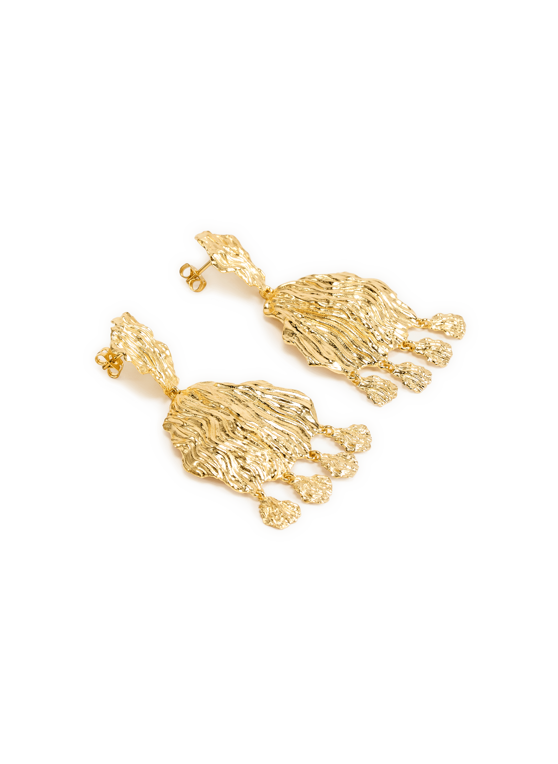 Flat petal earrings JOANNA LAURA CONSTANTINE Golden