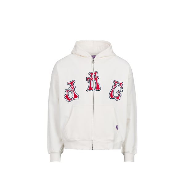 Sweat zippé brodé en coton Sweat zippé brodé en coton