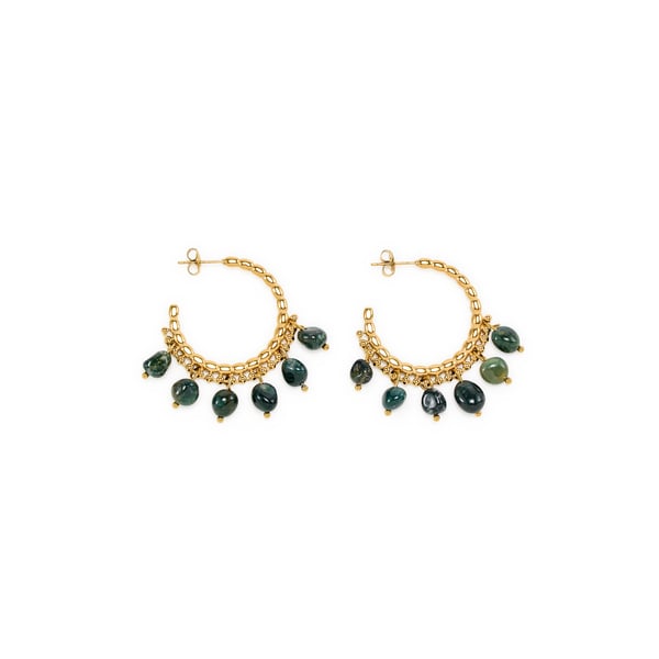 Boucles d'oreilles avec pierres de gemmes Boucles d'oreilles avec pierres de gemmes