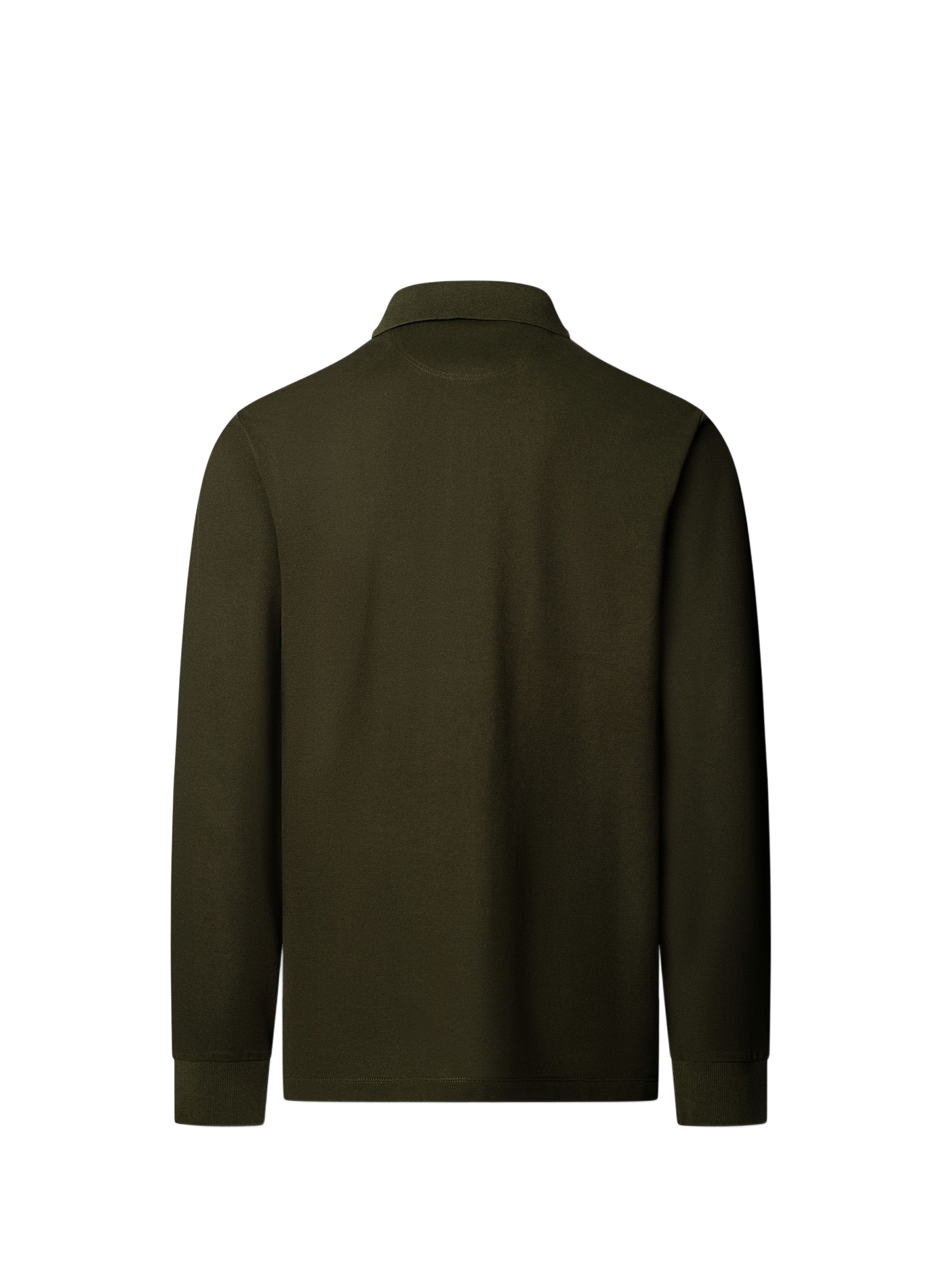 Long-sleeve cotton knit polo | Green HACKETT Men