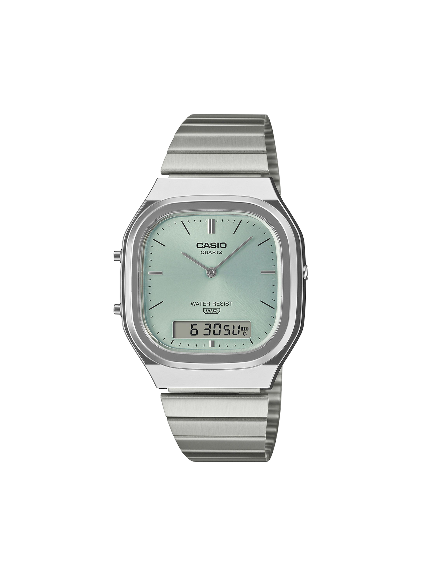 Montre quartz Casio vintage en acier inoxydable CASIO Vert