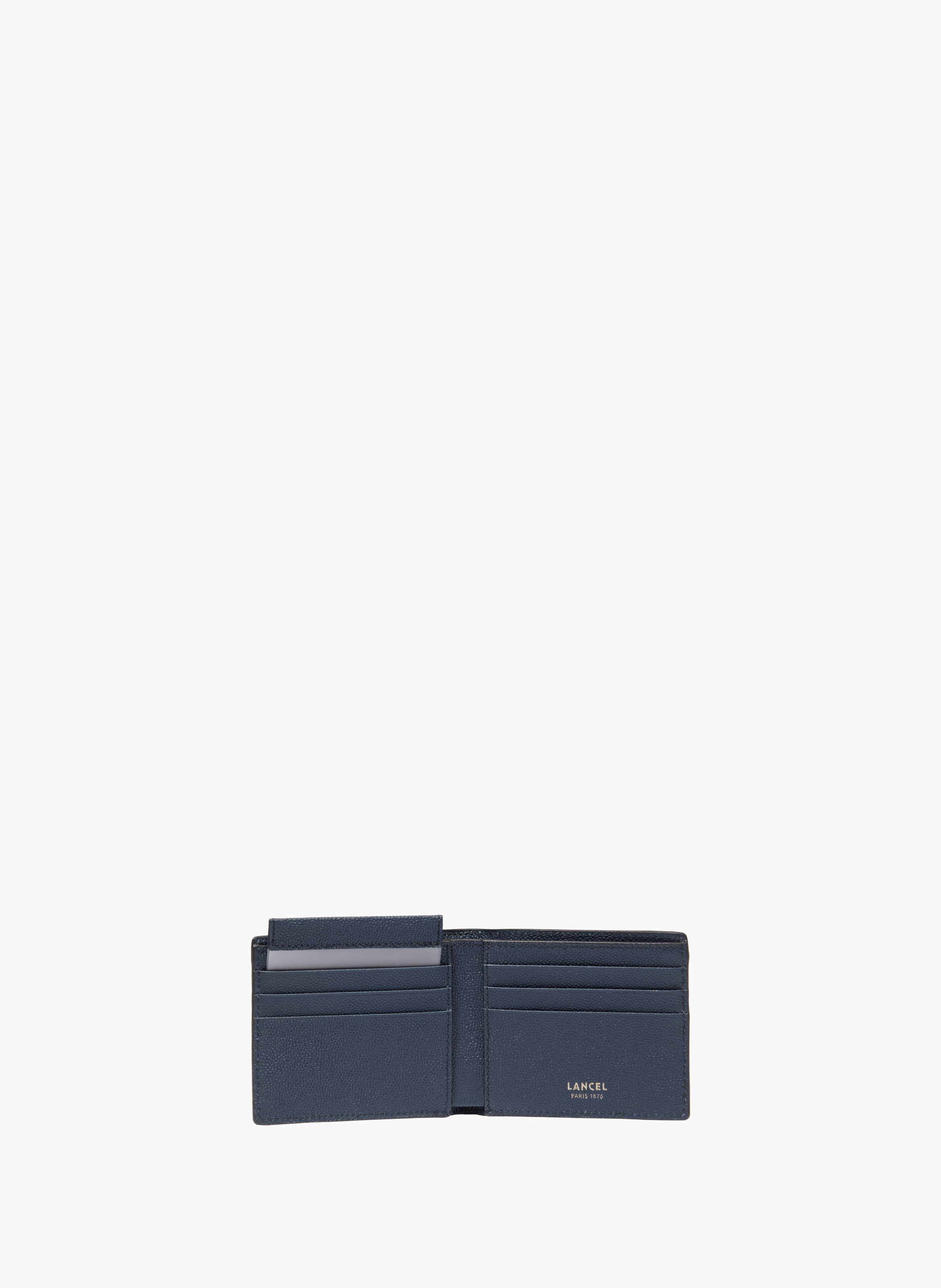 Portemonnee met 5 vakken en verwijderbare kaarthouder Charlie van Lancel in leer. LANCEL Blauw