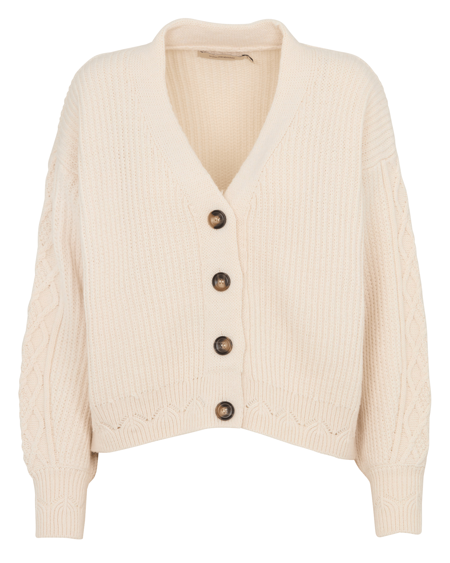 Losvallend vest met V-hals LA FEE MARABOUTEE Wit