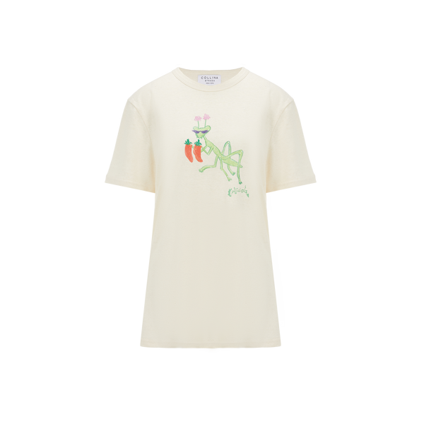 Collina Strada Printed Cotton And Hemp T-shirt