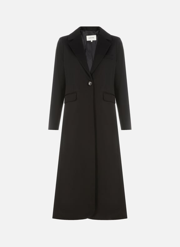 Veste en laine et coton mélangé Noir by SAISON 1865 SAISON 1865 Veste en laine et coton mélangé Noir