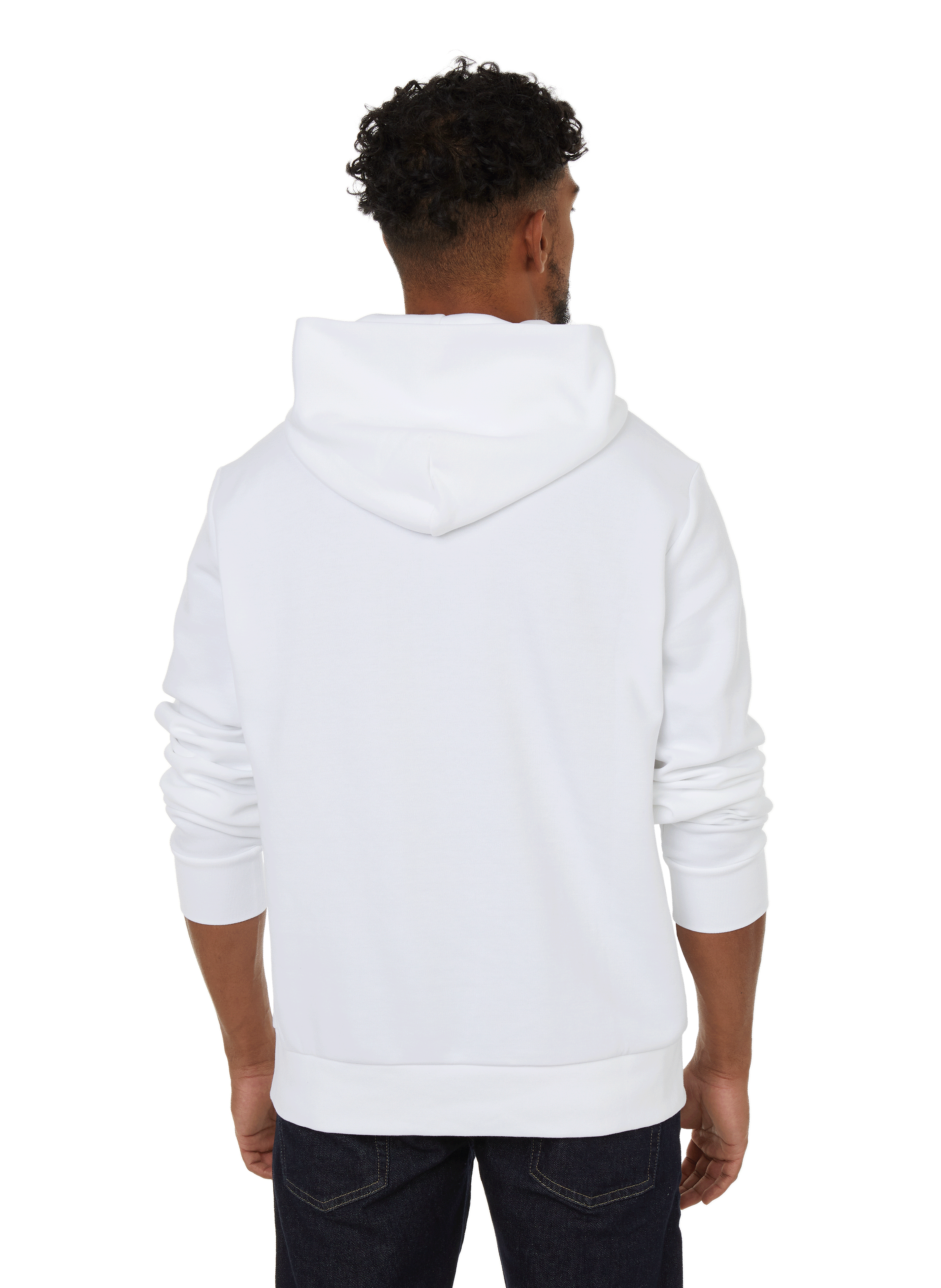 Hoodie en coton mélangé CALVIN KLEIN Blanc
