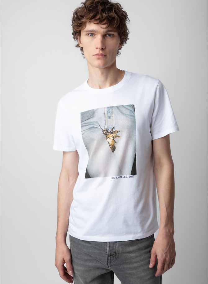 Tee-shirt col rond sérigraphié en coton tommy ZADIG&VOLTAIRE