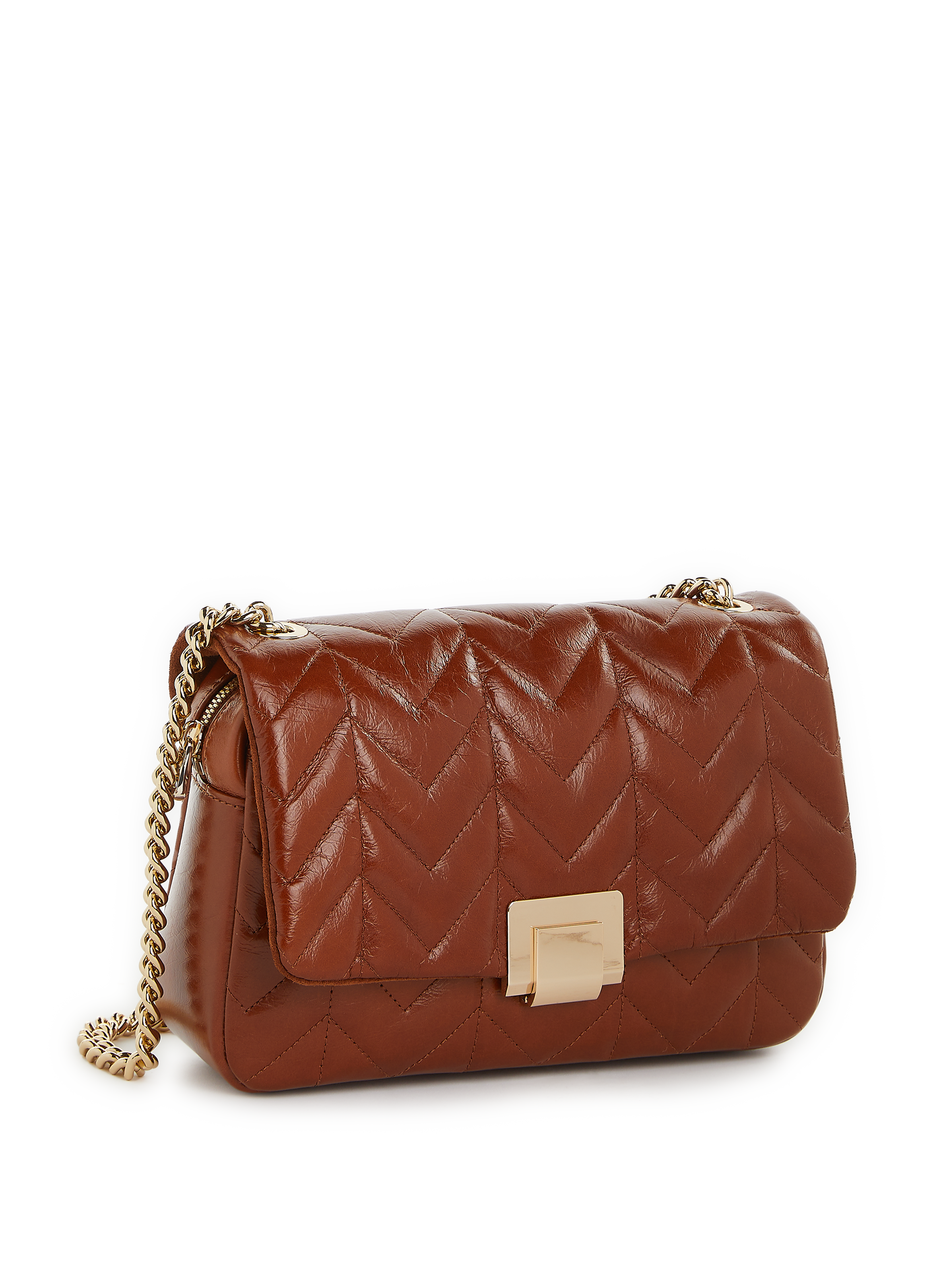 Ella leather shoulder bag SAISON 1865 Brown