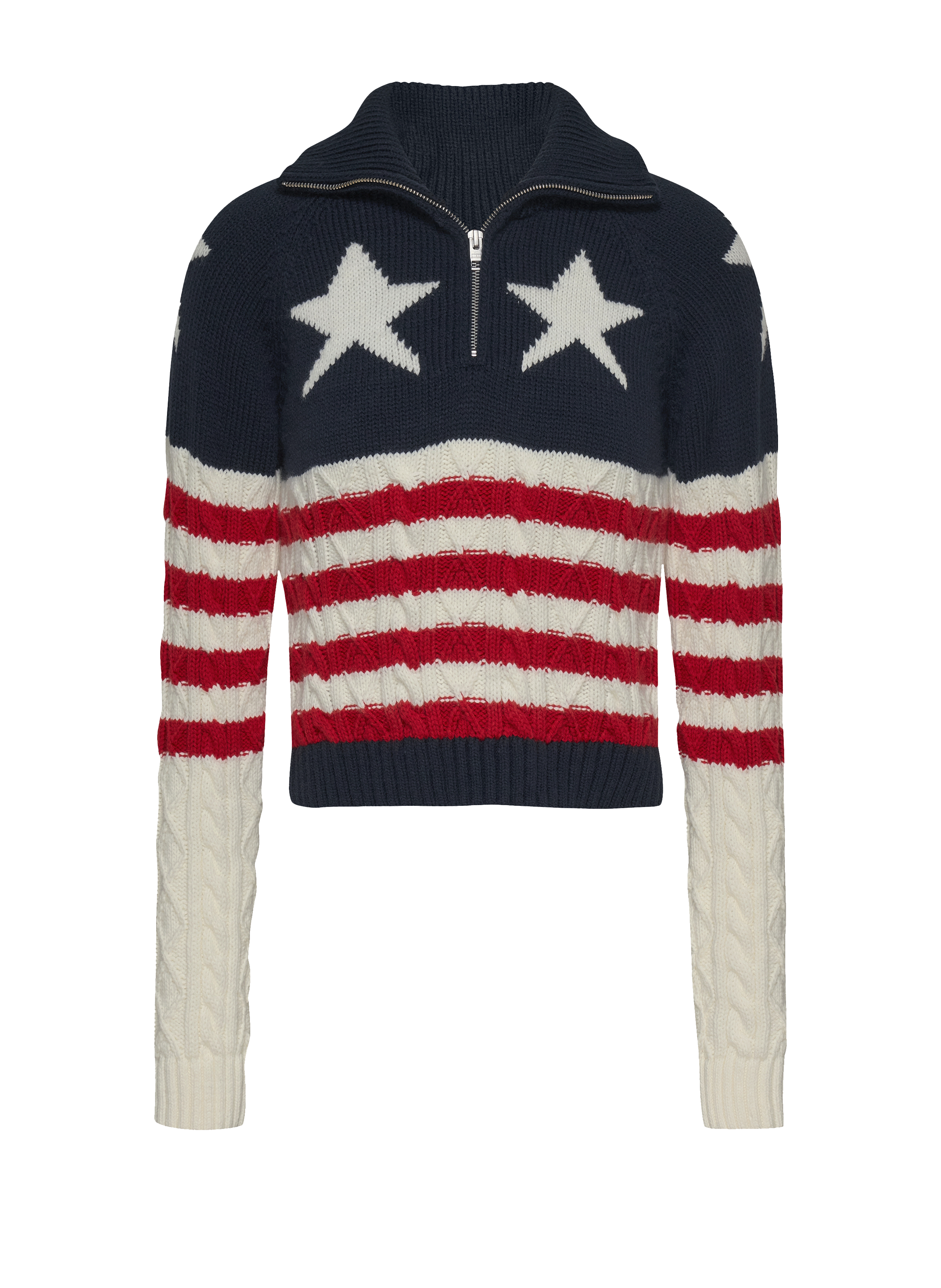 Mixed wool star print sweater Multicolour