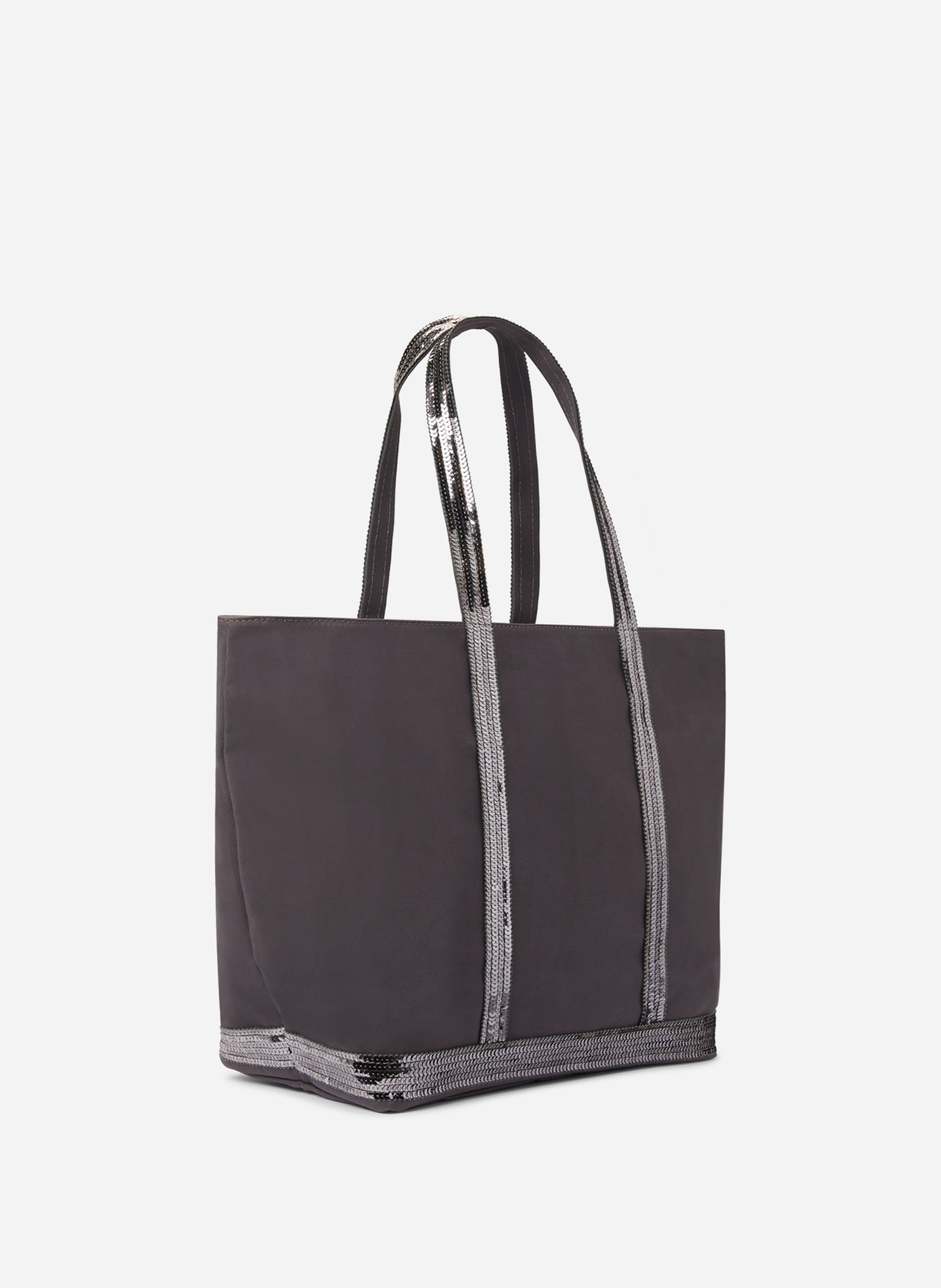 Cabas l zippé en toile VANESSA BRUNO Gris